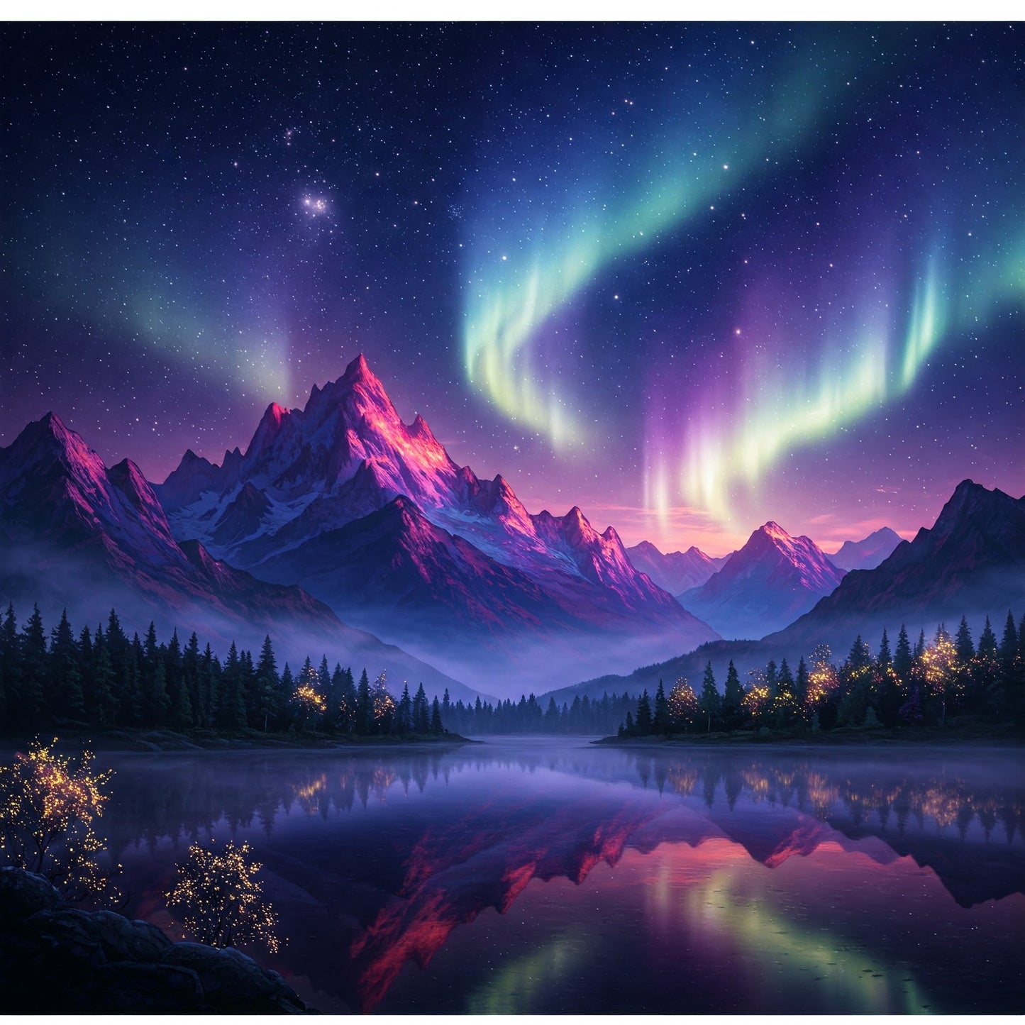 Northern Lights Landscapes Collection of 100