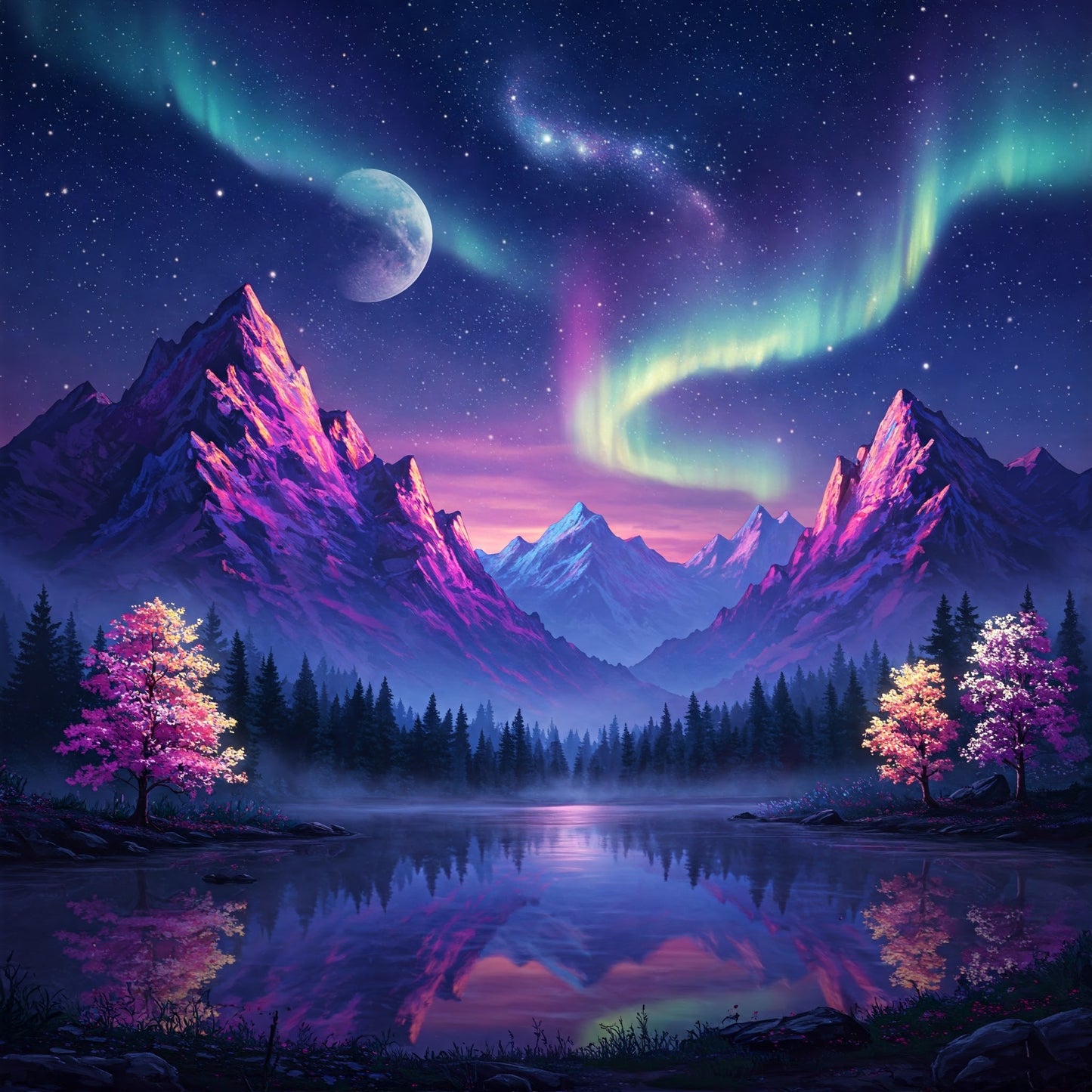 Northern Lights Landscapes Collection of 100