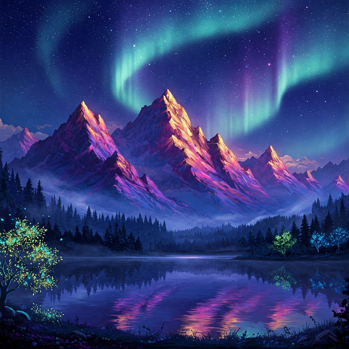 Northern Lights Landscapes Collection of 100