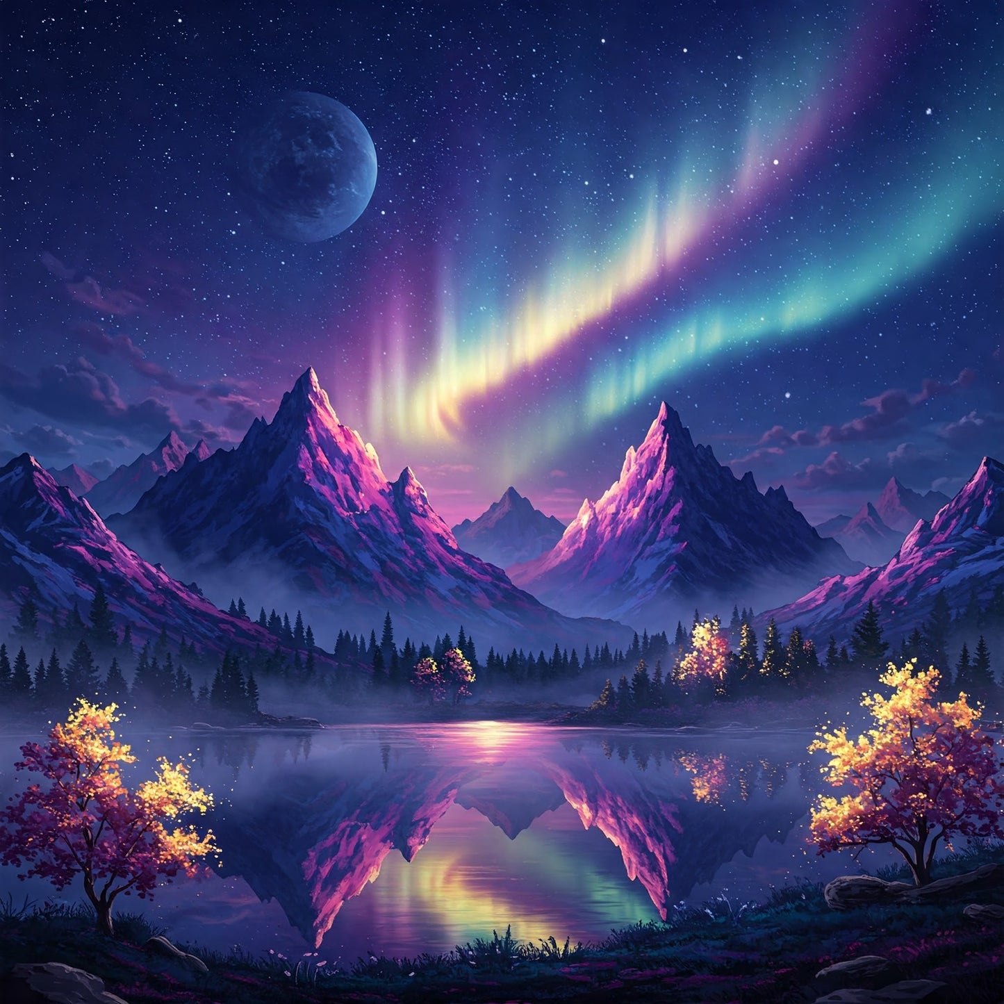 Northern Lights Landscapes Collection of 100