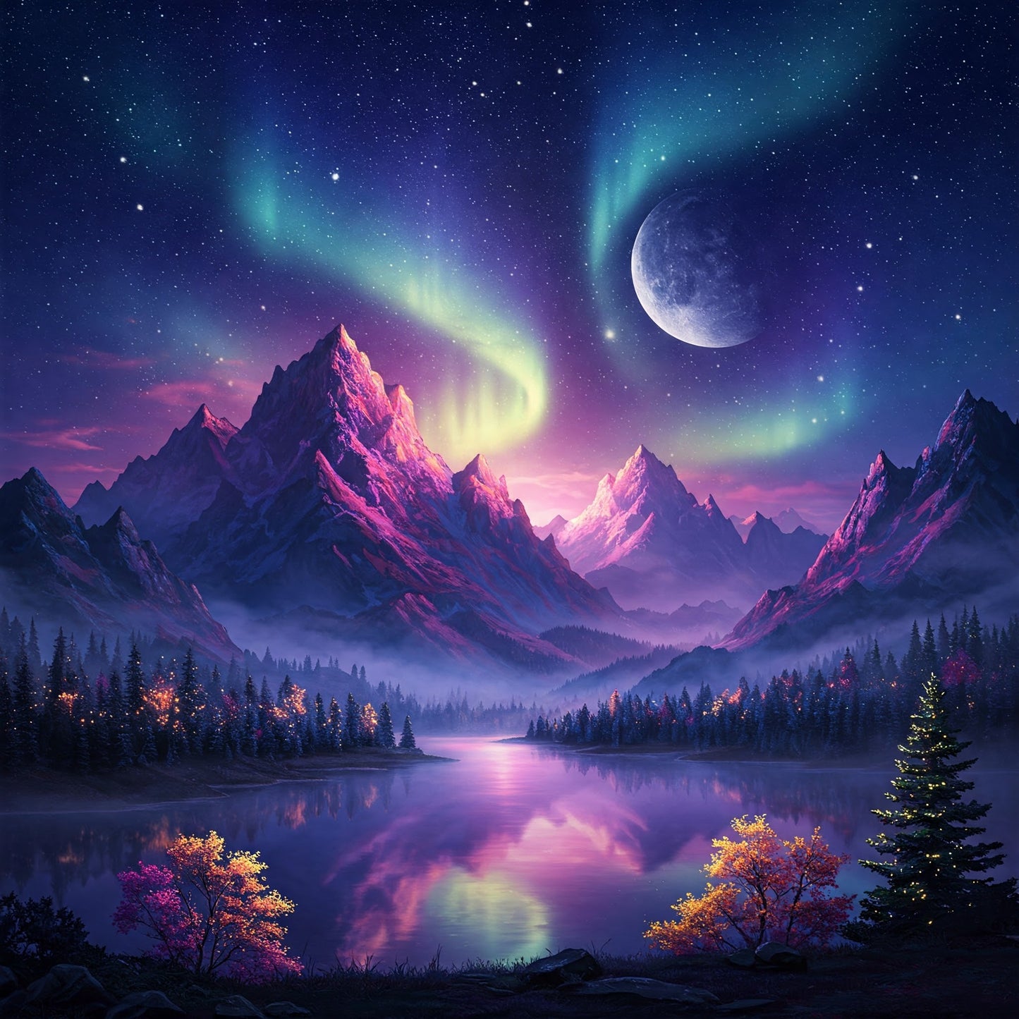 Northern Lights Landscapes Collection of 100