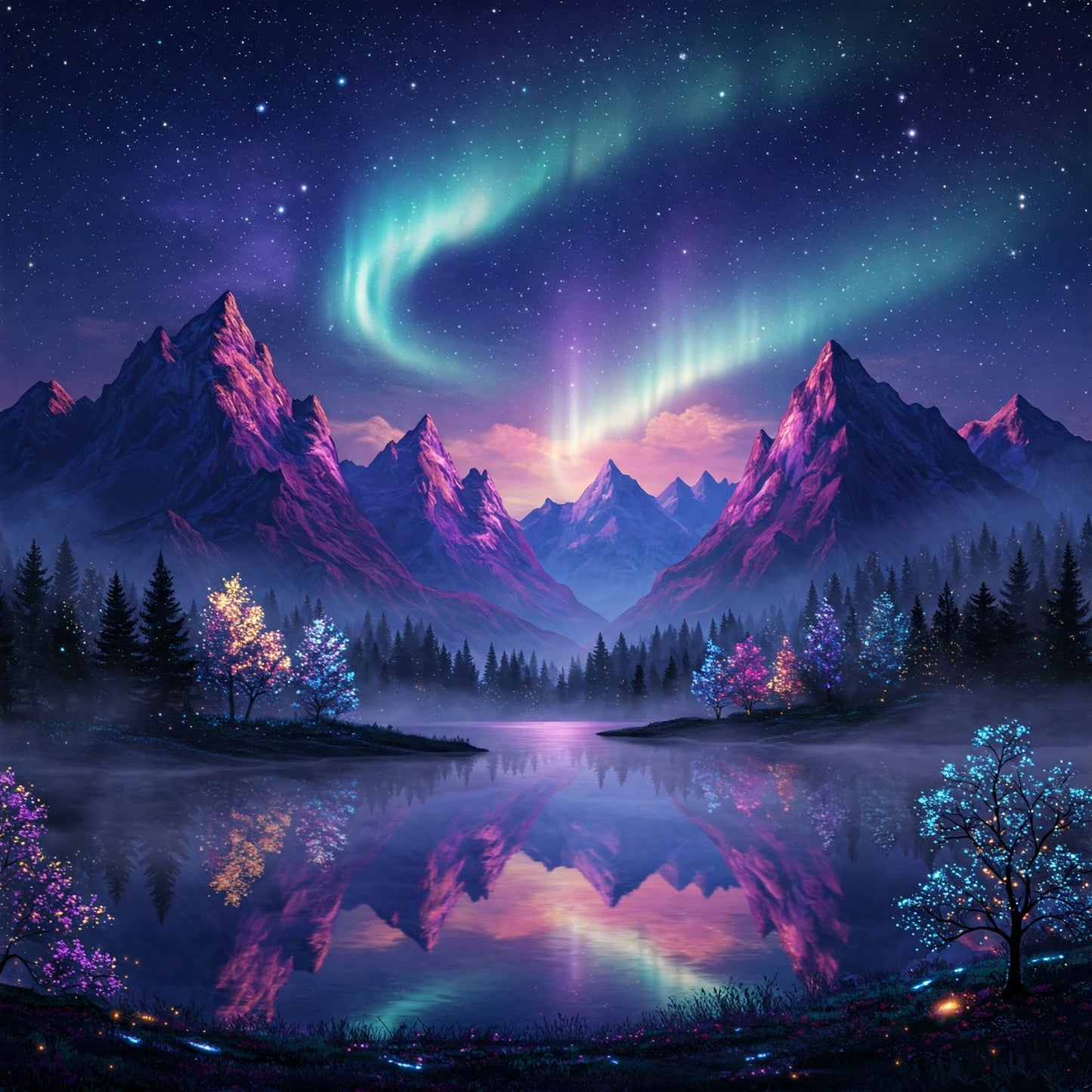 Northern Lights Landscapes Collection of 100