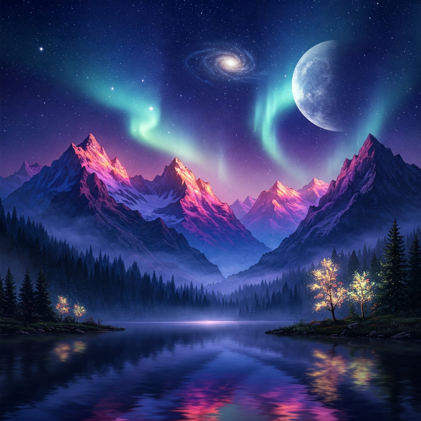 Northern Lights Landscapes Collection of 100