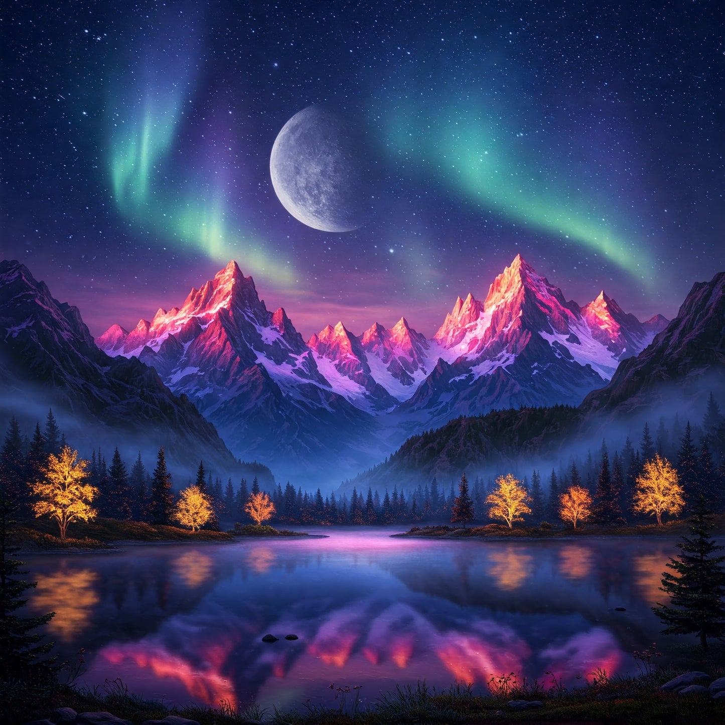 Northern Lights Landscapes Collection of 100