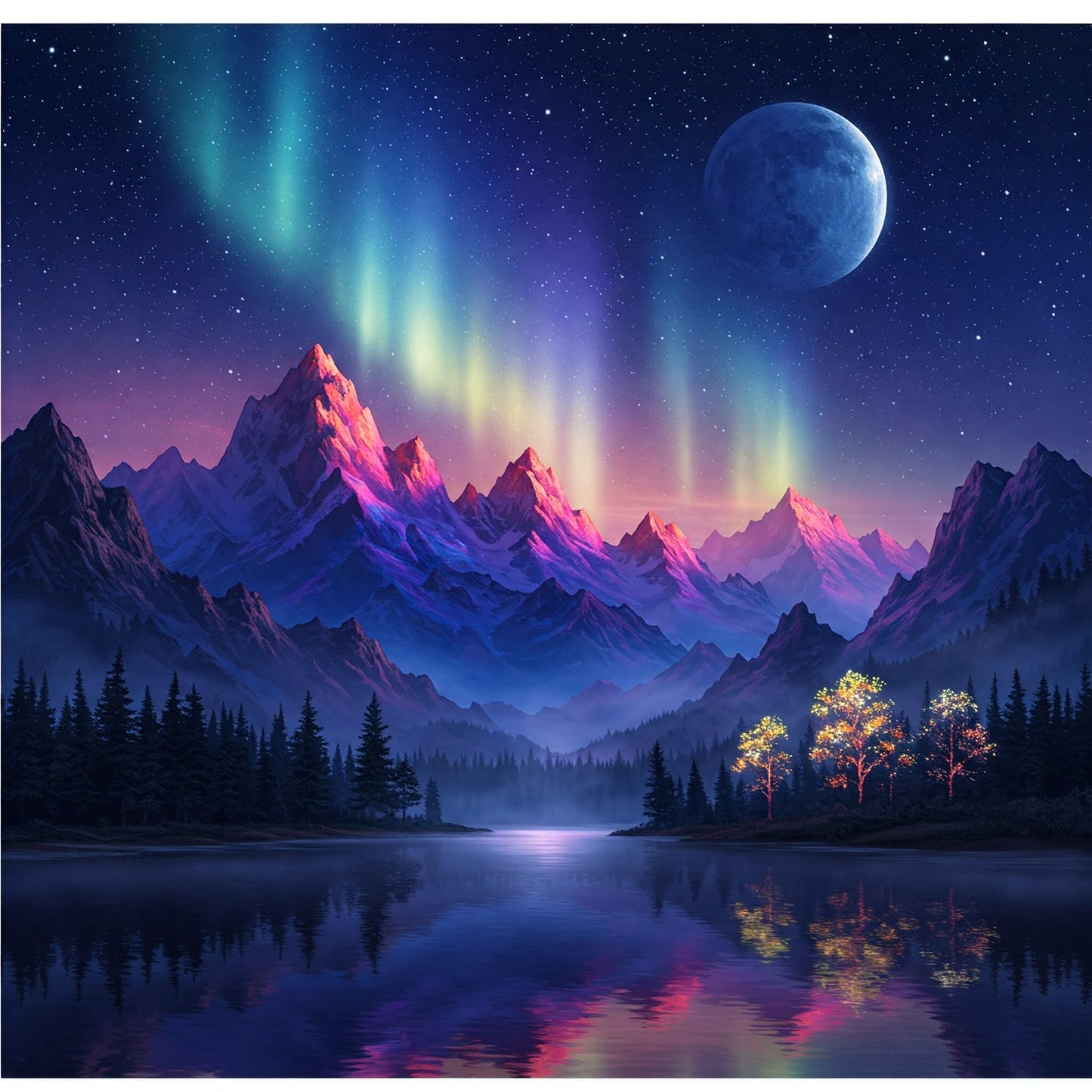 Northern Lights Landscapes Collection of 100