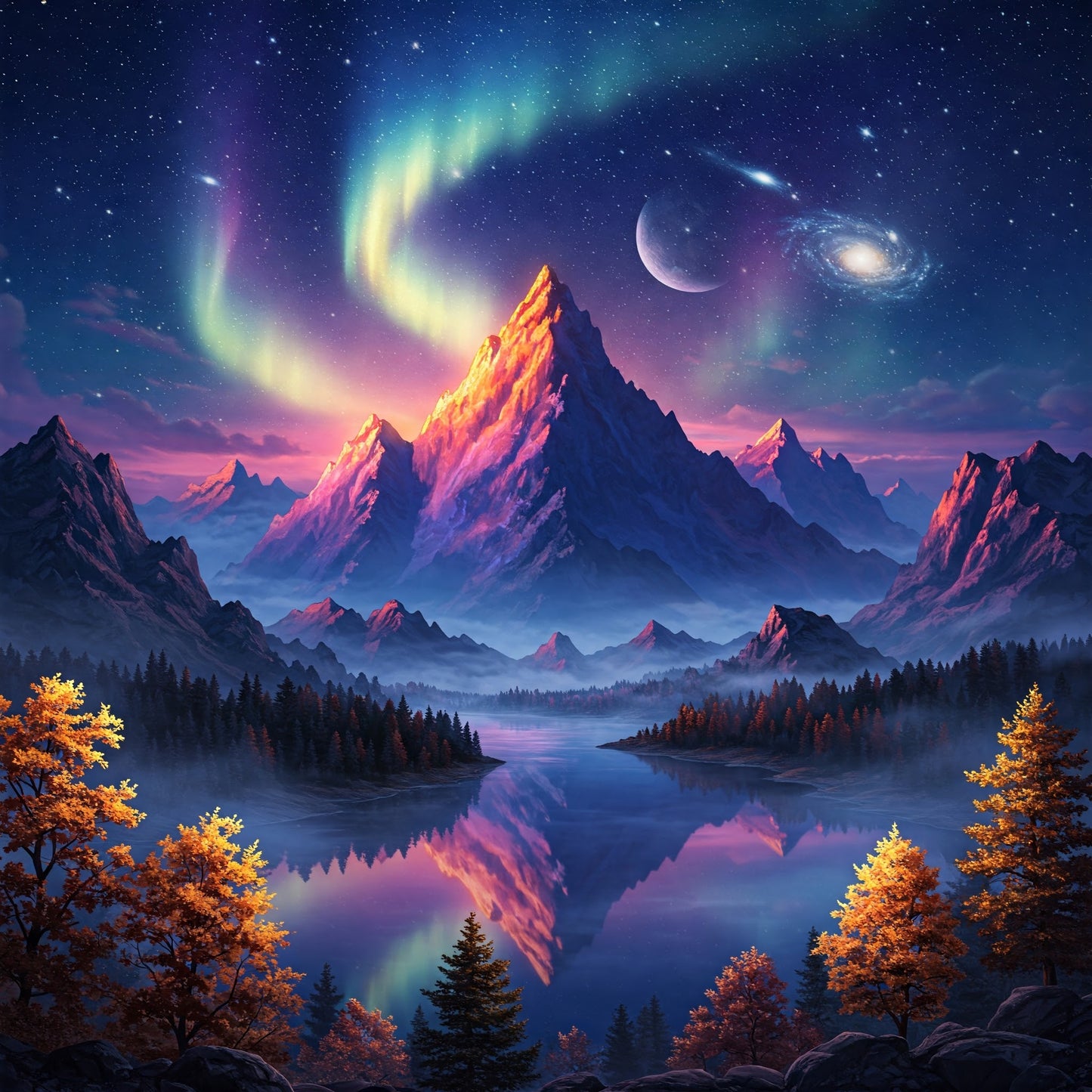 Northern Lights Landscapes Collection of 100