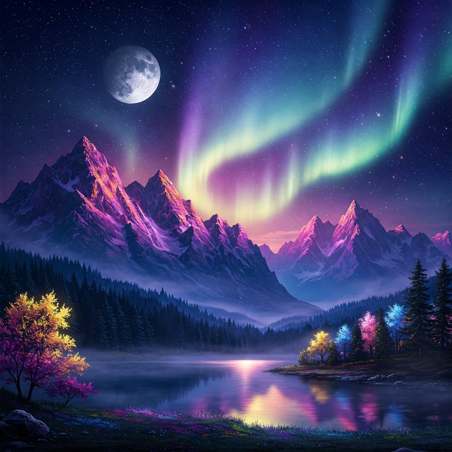 Northern Lights Landscapes Collection of 100
