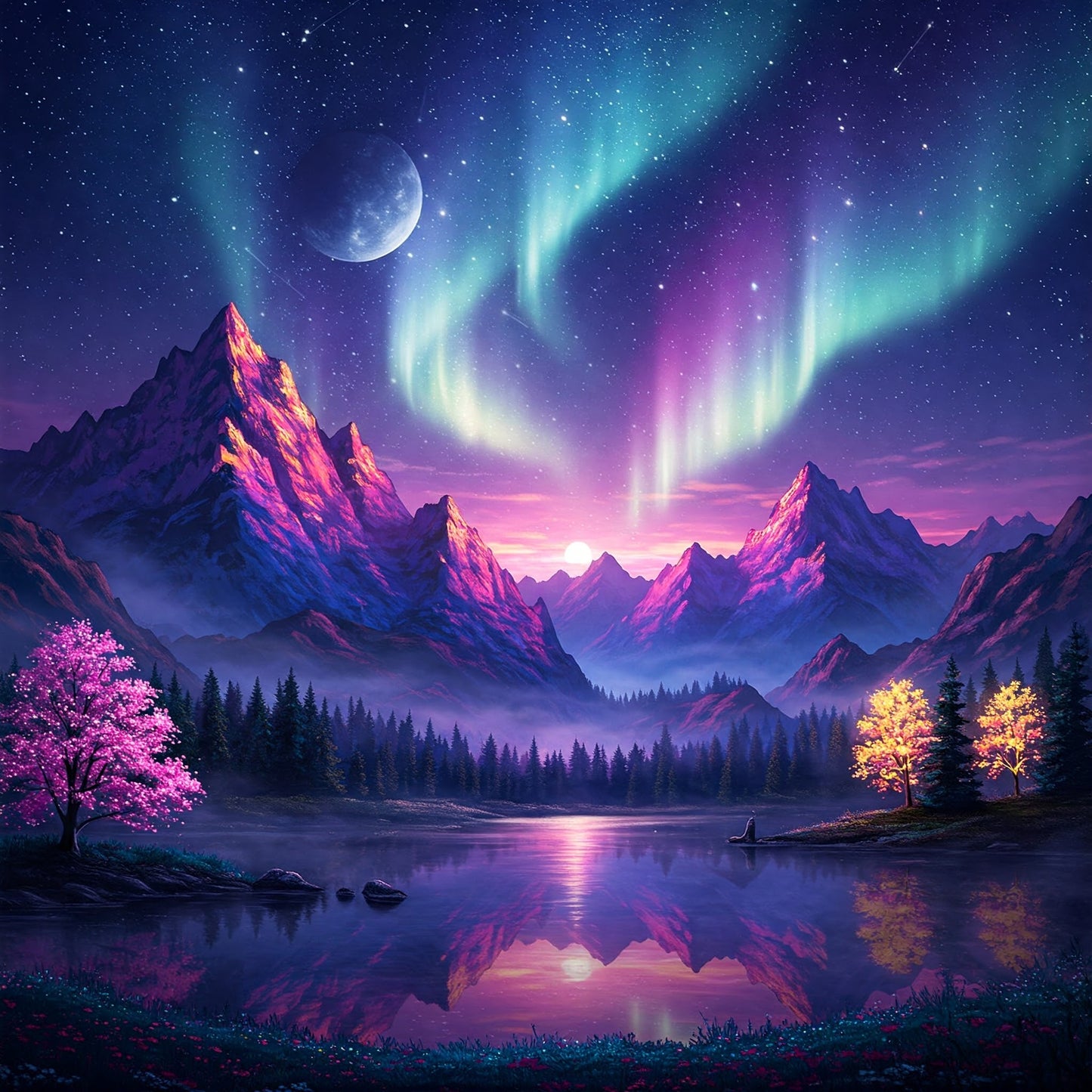 Northern Lights Landscapes Collection of 100