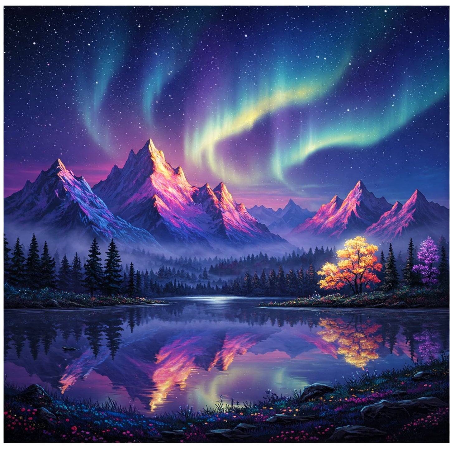 Northern Lights Landscapes Collection of 100