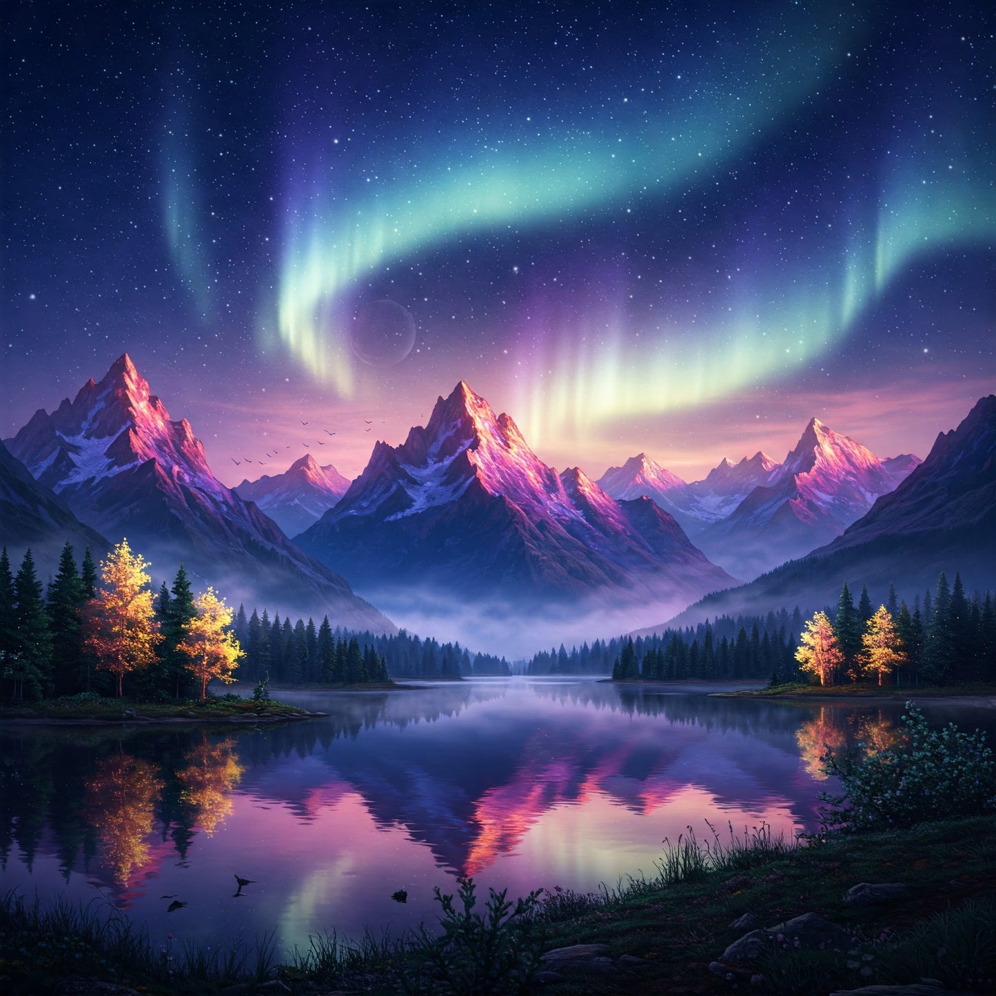 Northern Lights Landscapes Collection of 100