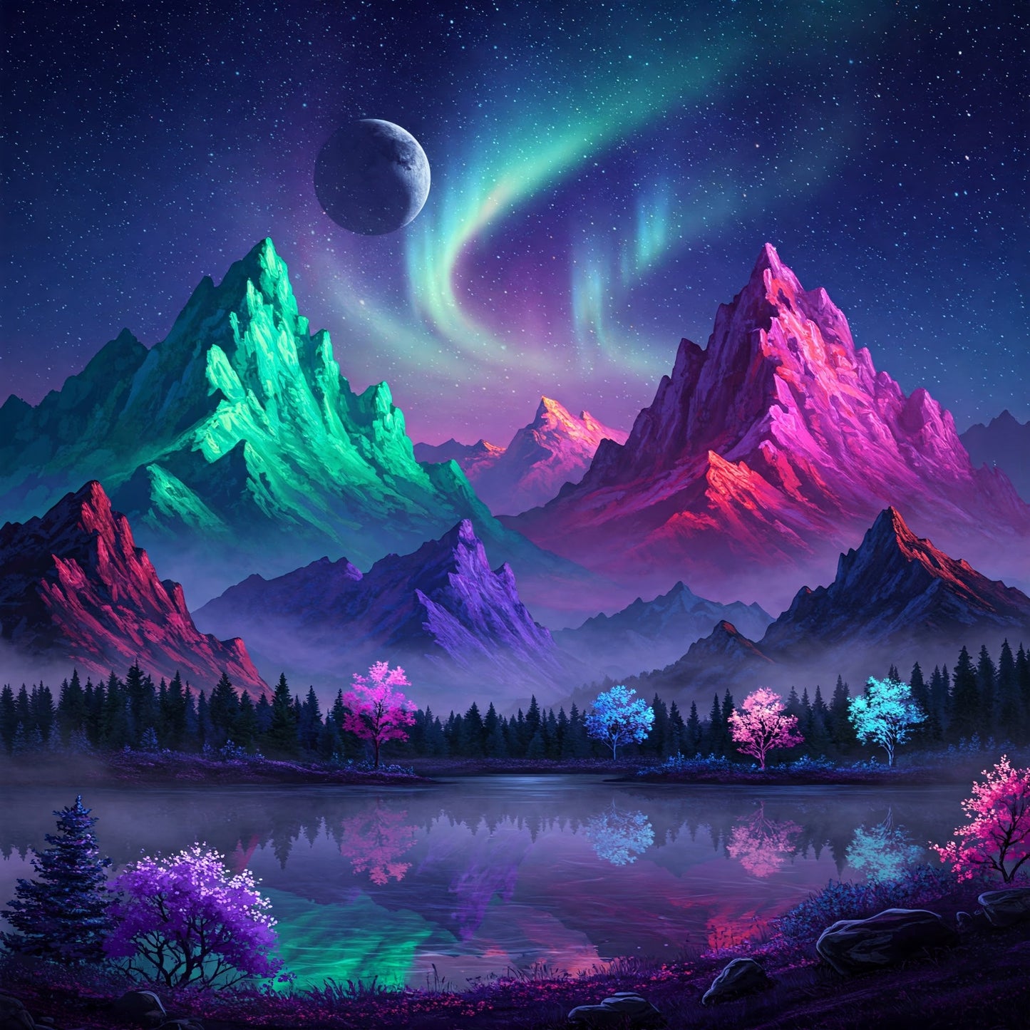 Northern Lights Landscapes Collection of 100
