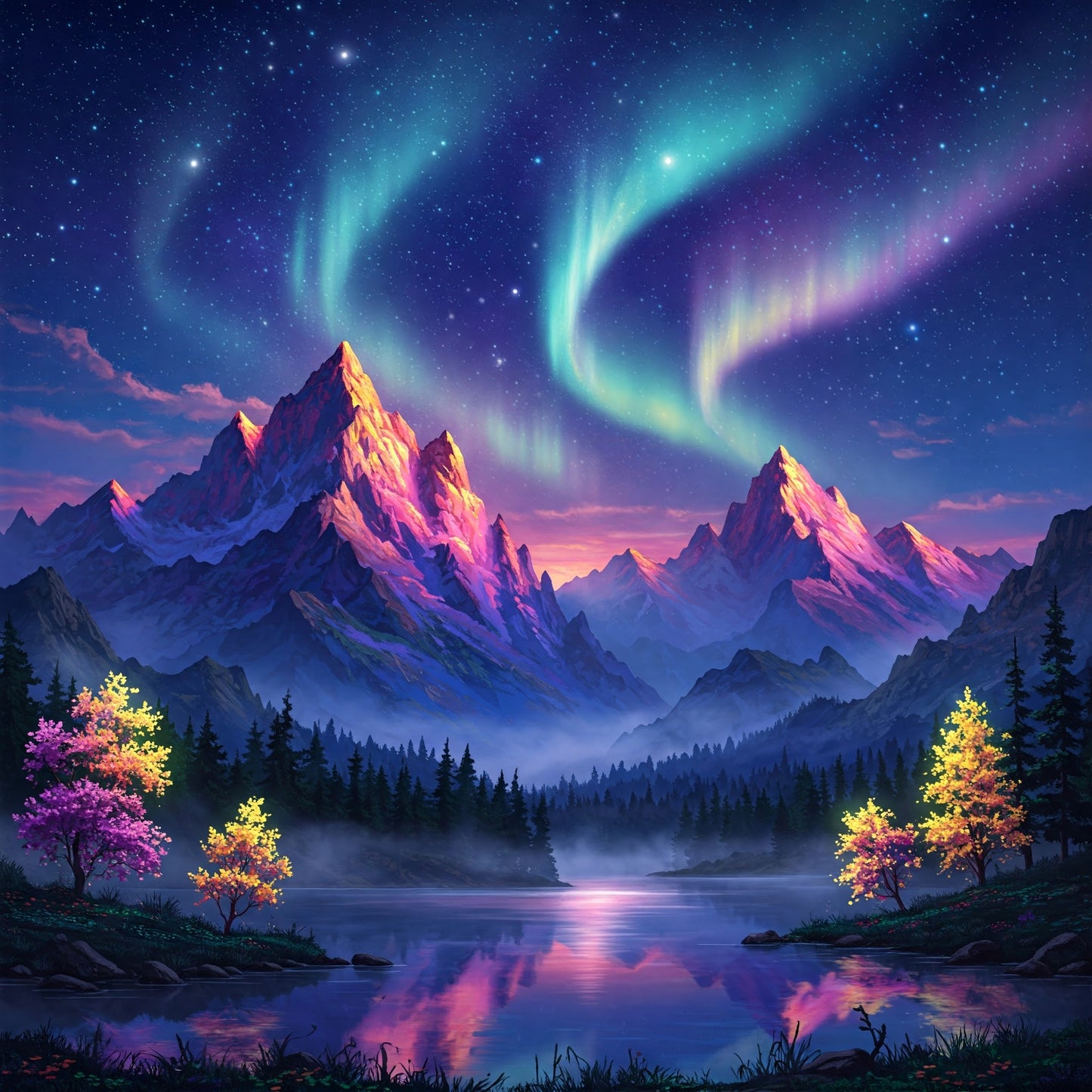 Northern Lights Landscapes Collection of 100