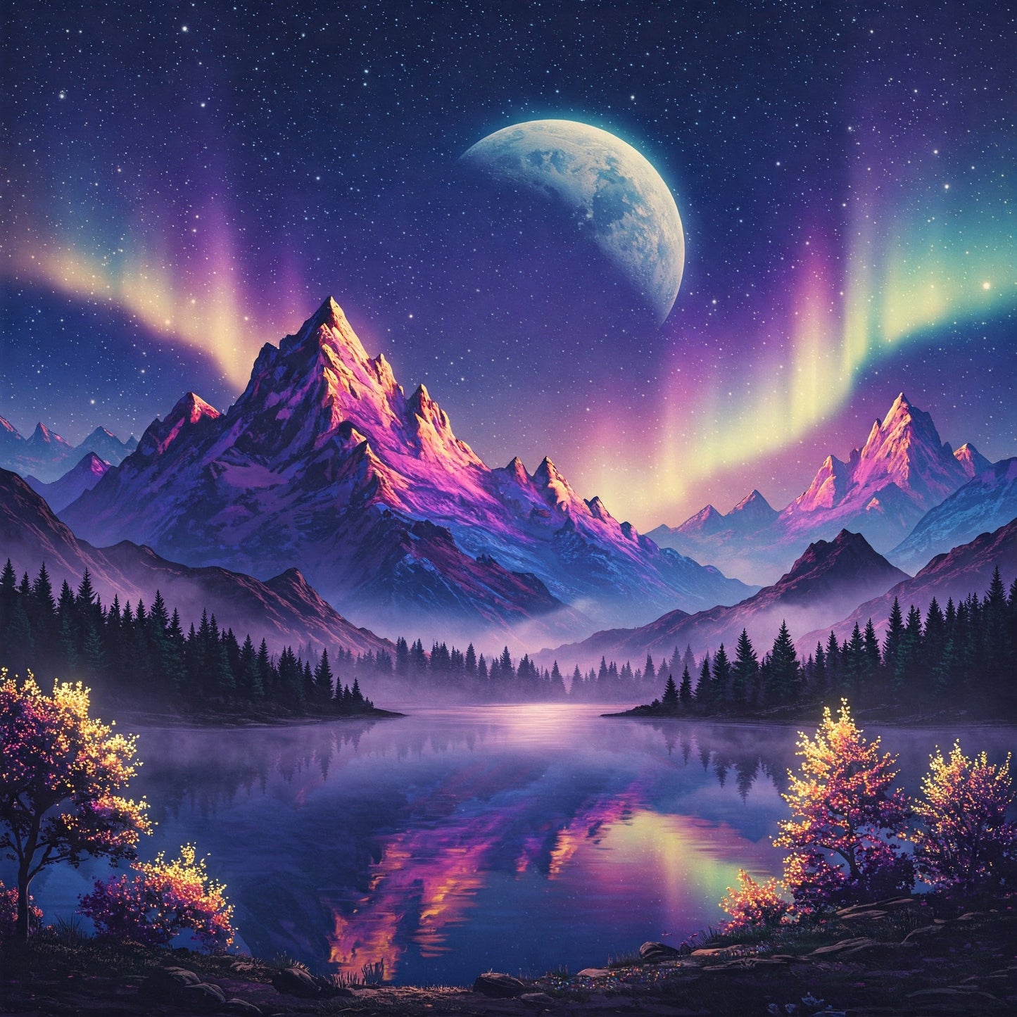 Northern Lights Landscapes Collection of 100