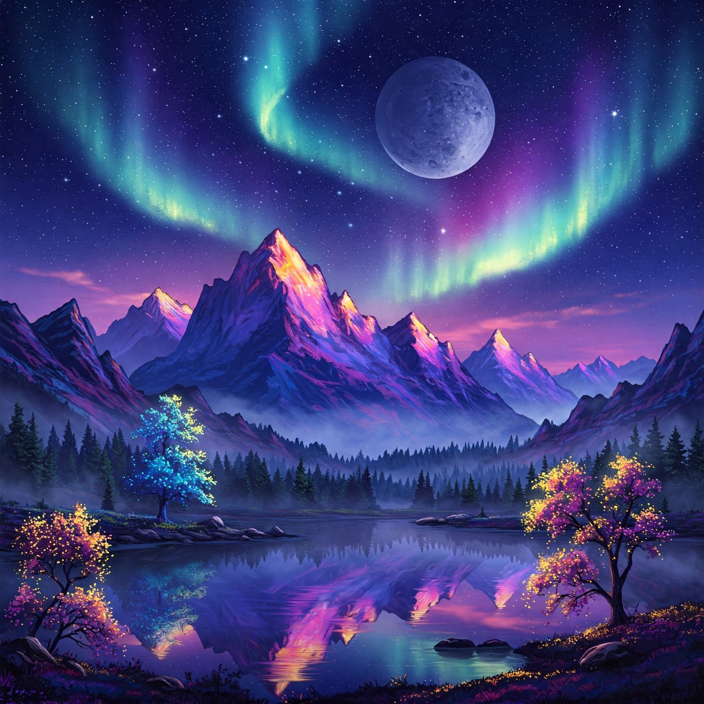 Northern Lights Landscapes Collection of 100