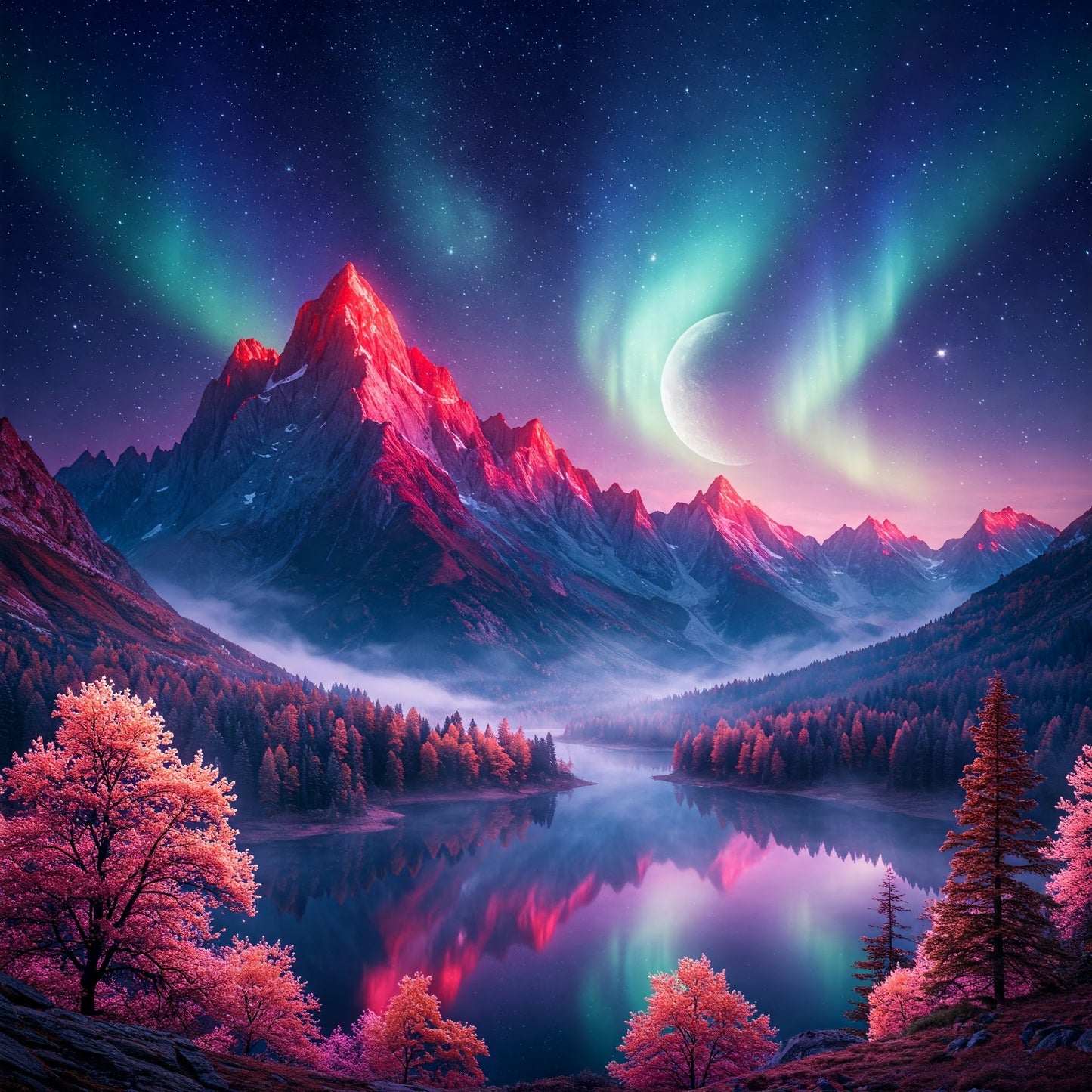 Northern Lights Landscapes Collection of 100