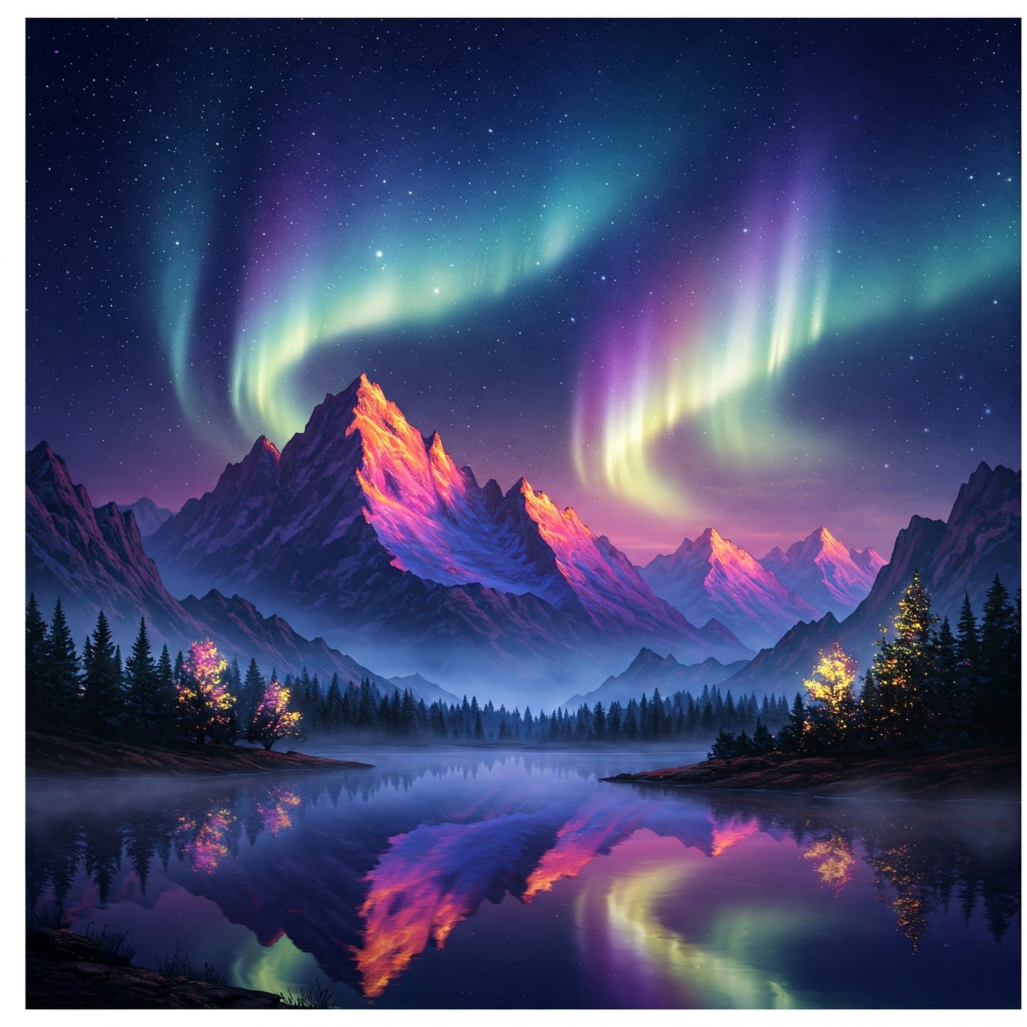Northern Lights Landscapes Collection of 100