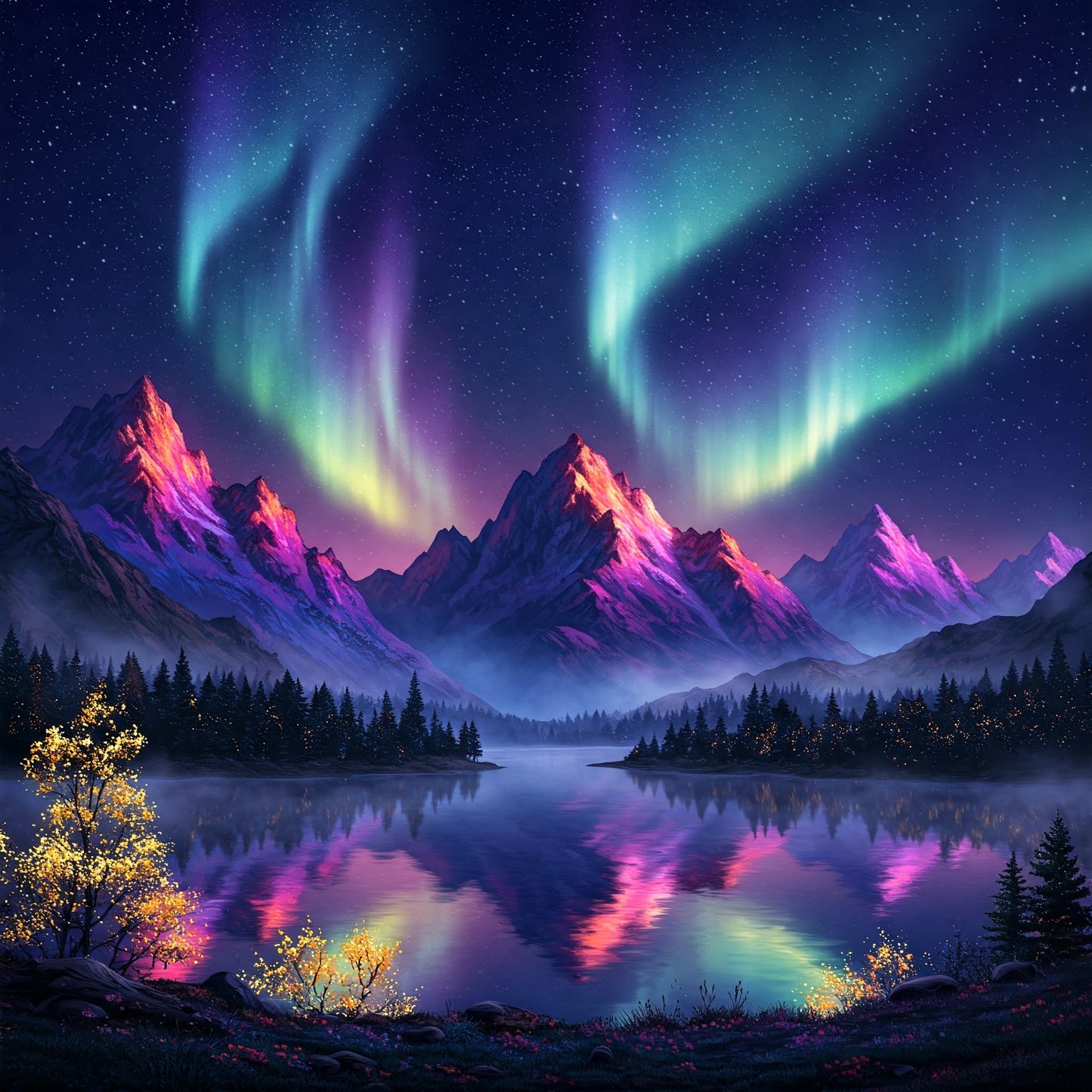Northern Lights Landscapes Collection of 100