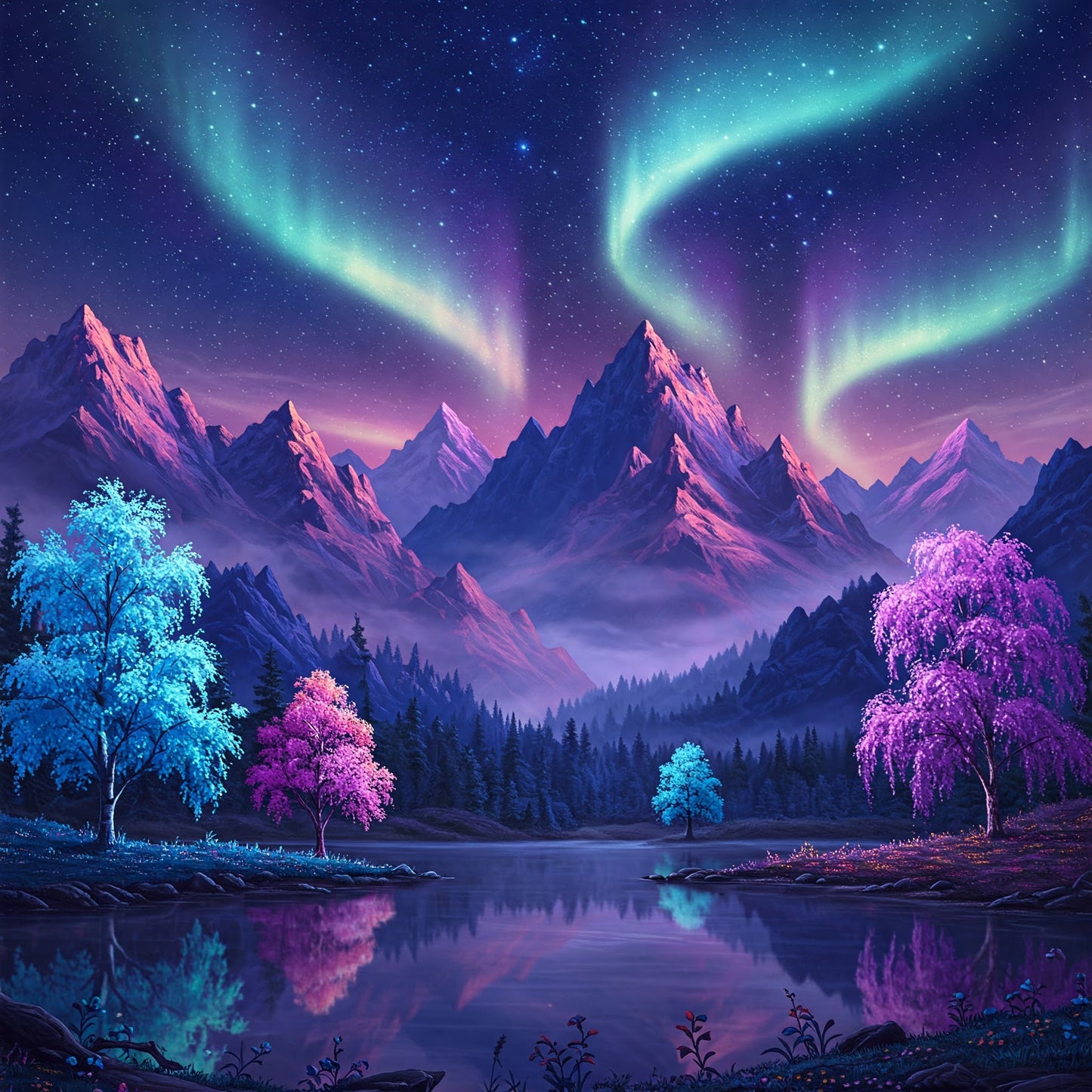 Northern Lights Landscapes Collection of 100