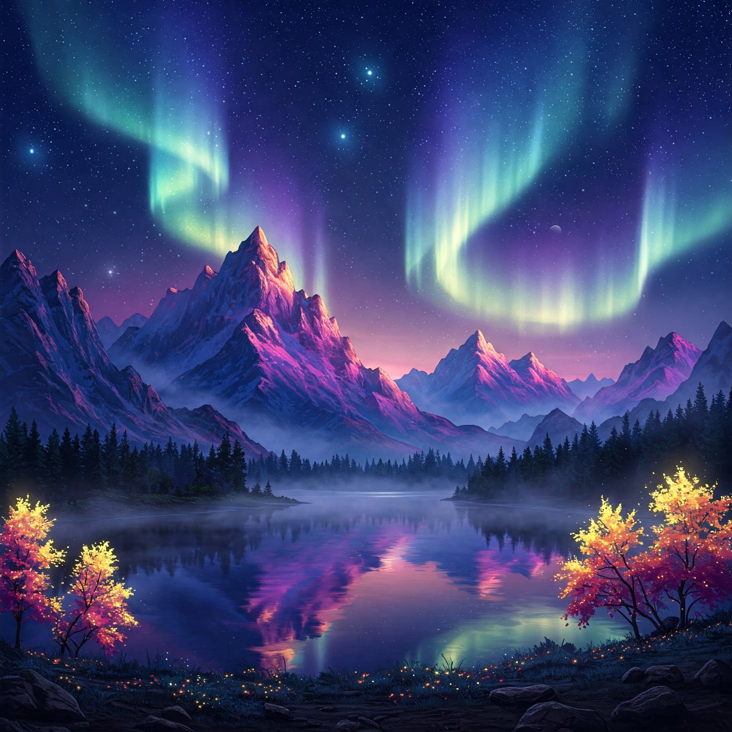 Northern Lights Landscapes Collection of 100