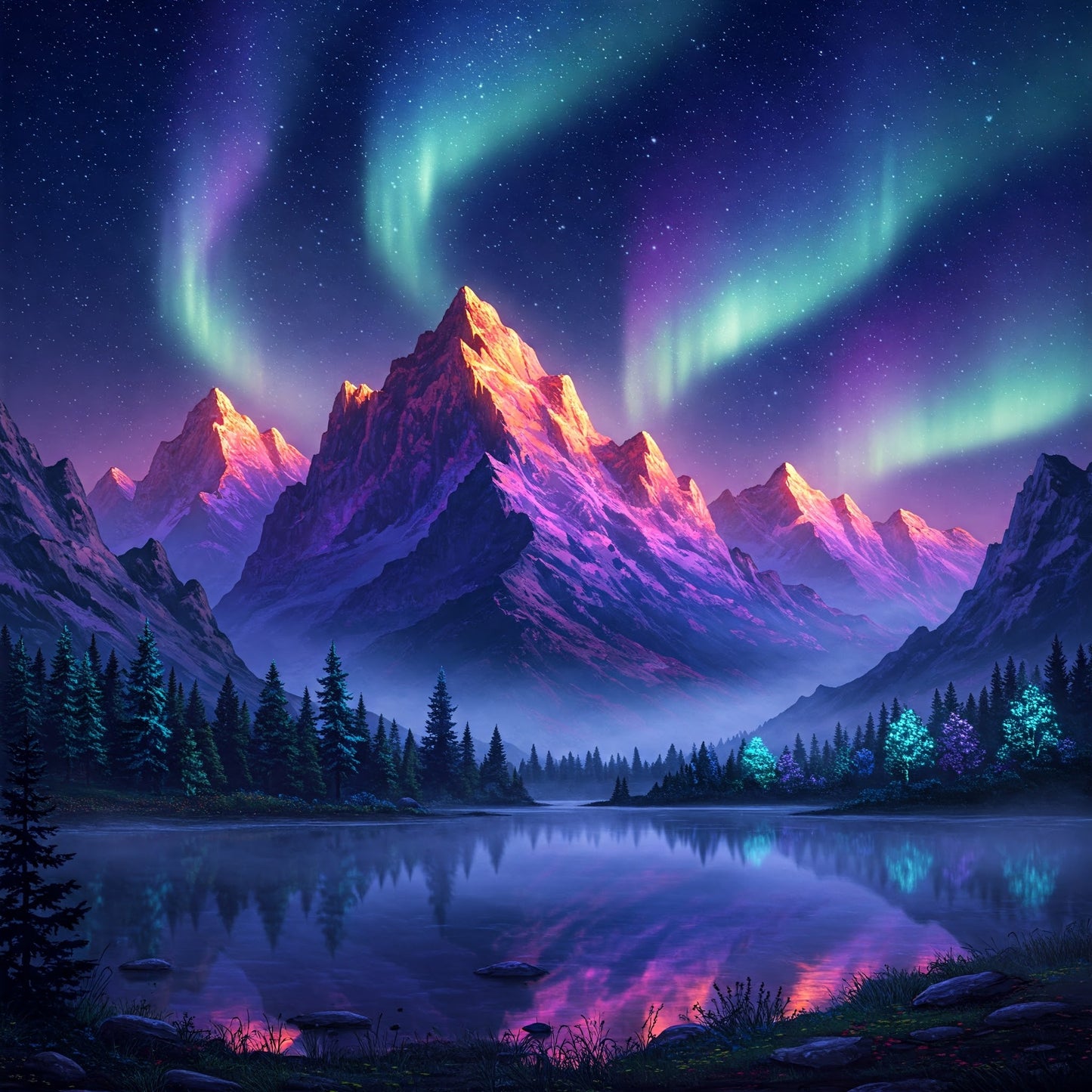 Northern Lights Landscapes Collection of 100