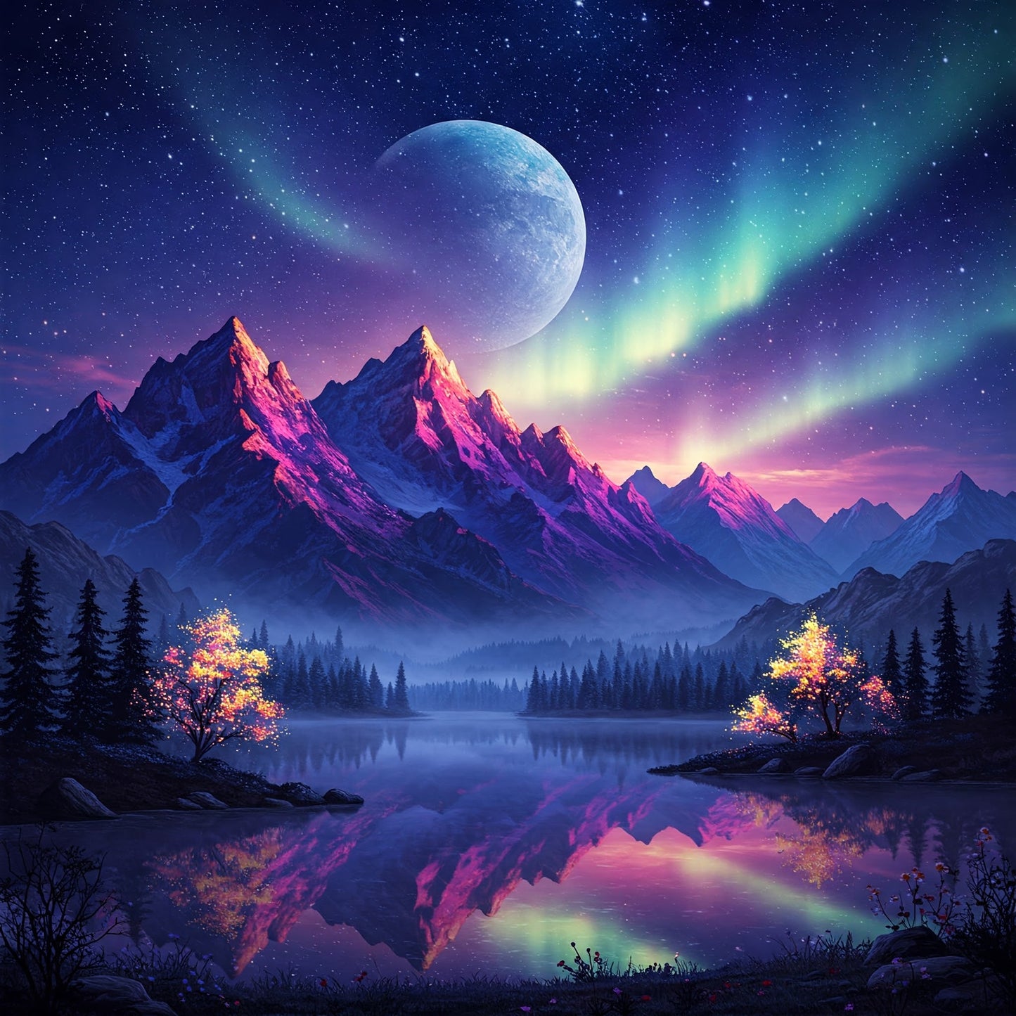 Northern Lights Landscapes Collection of 100