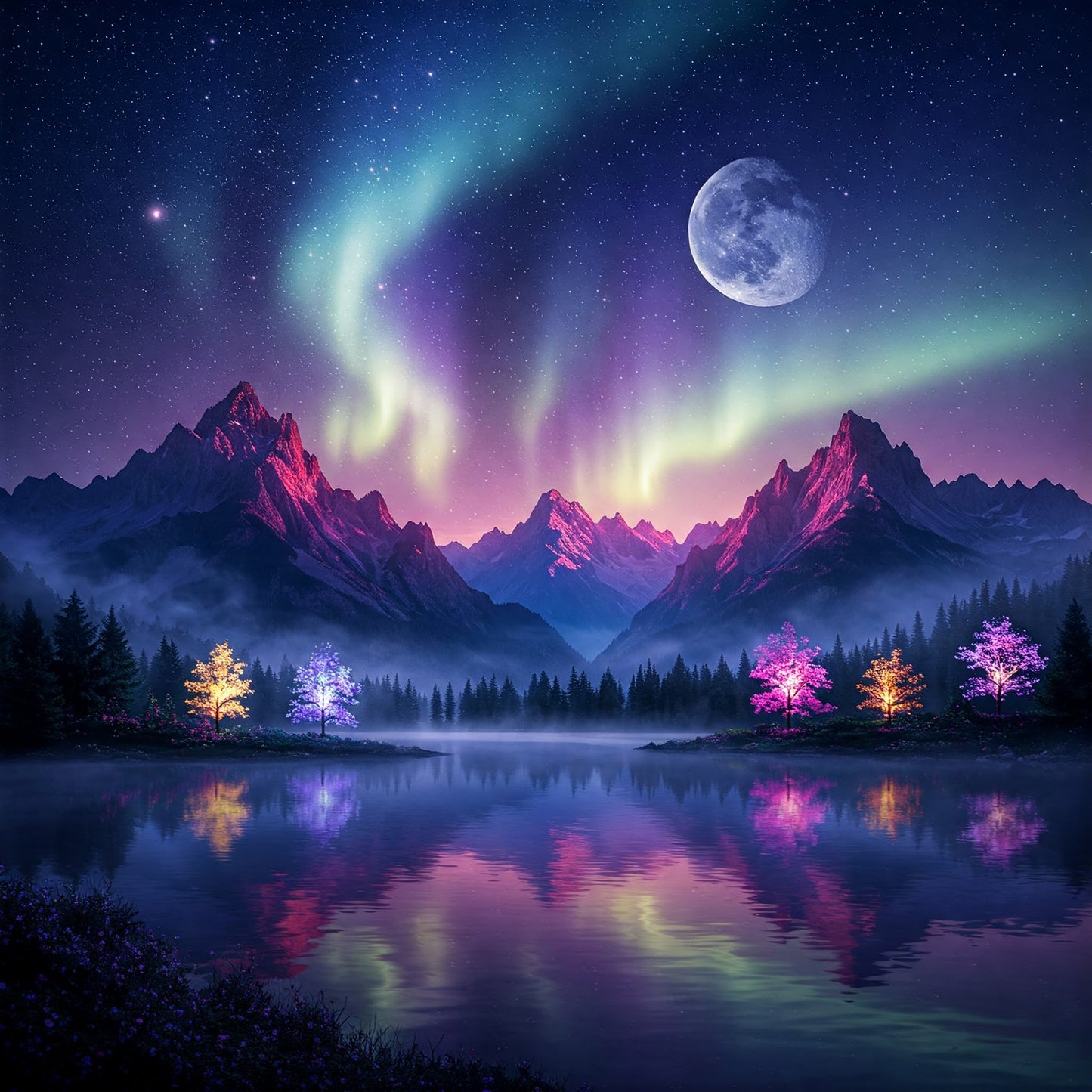 Northern Lights Landscapes Collection of 100