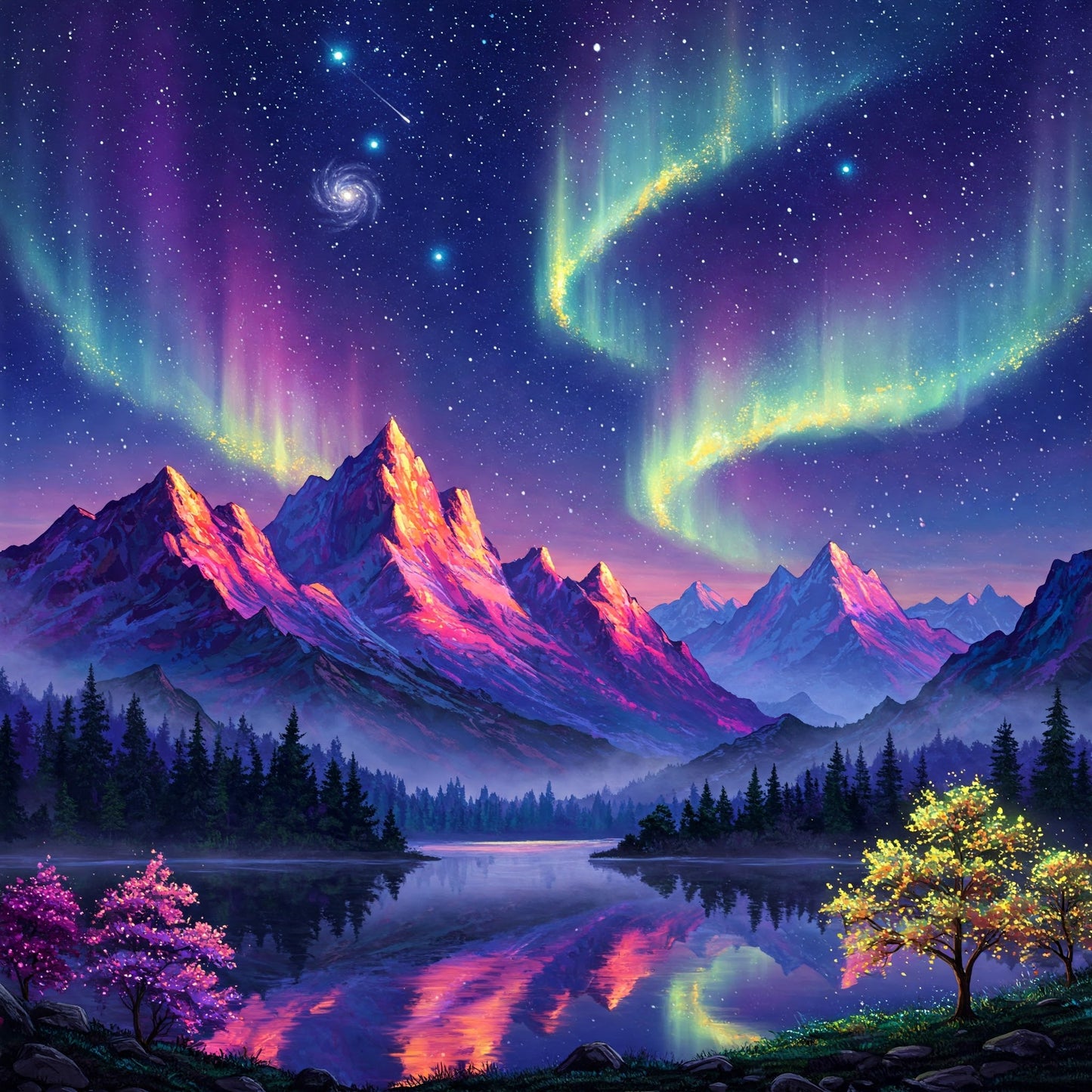 Northern Lights Landscapes Collection of 100