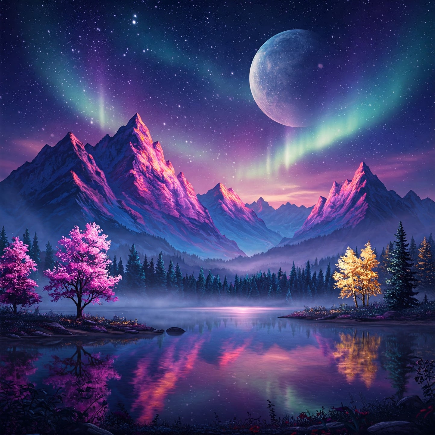 Northern Lights Landscapes Collection of 100