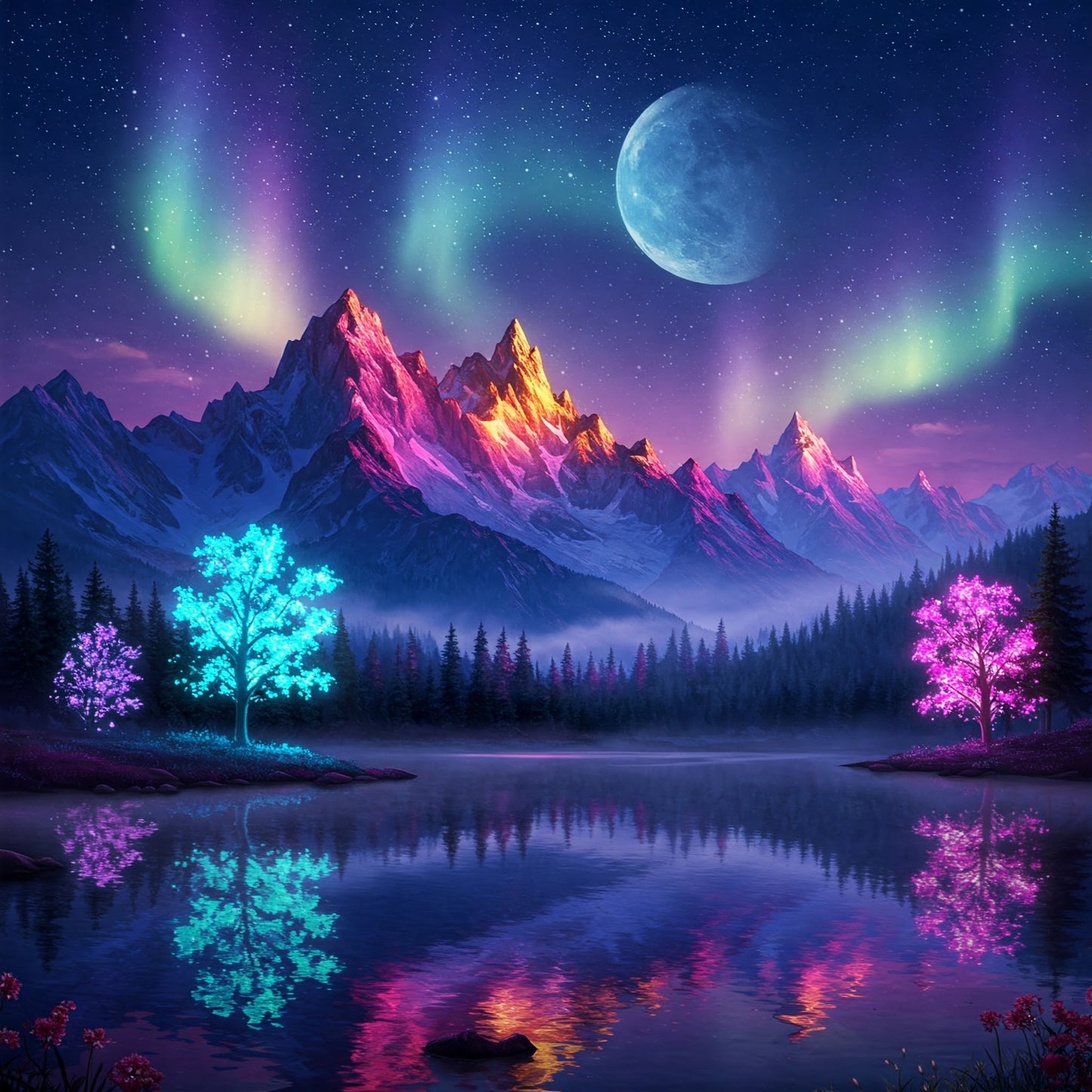 Northern Lights Landscapes Collection of 100