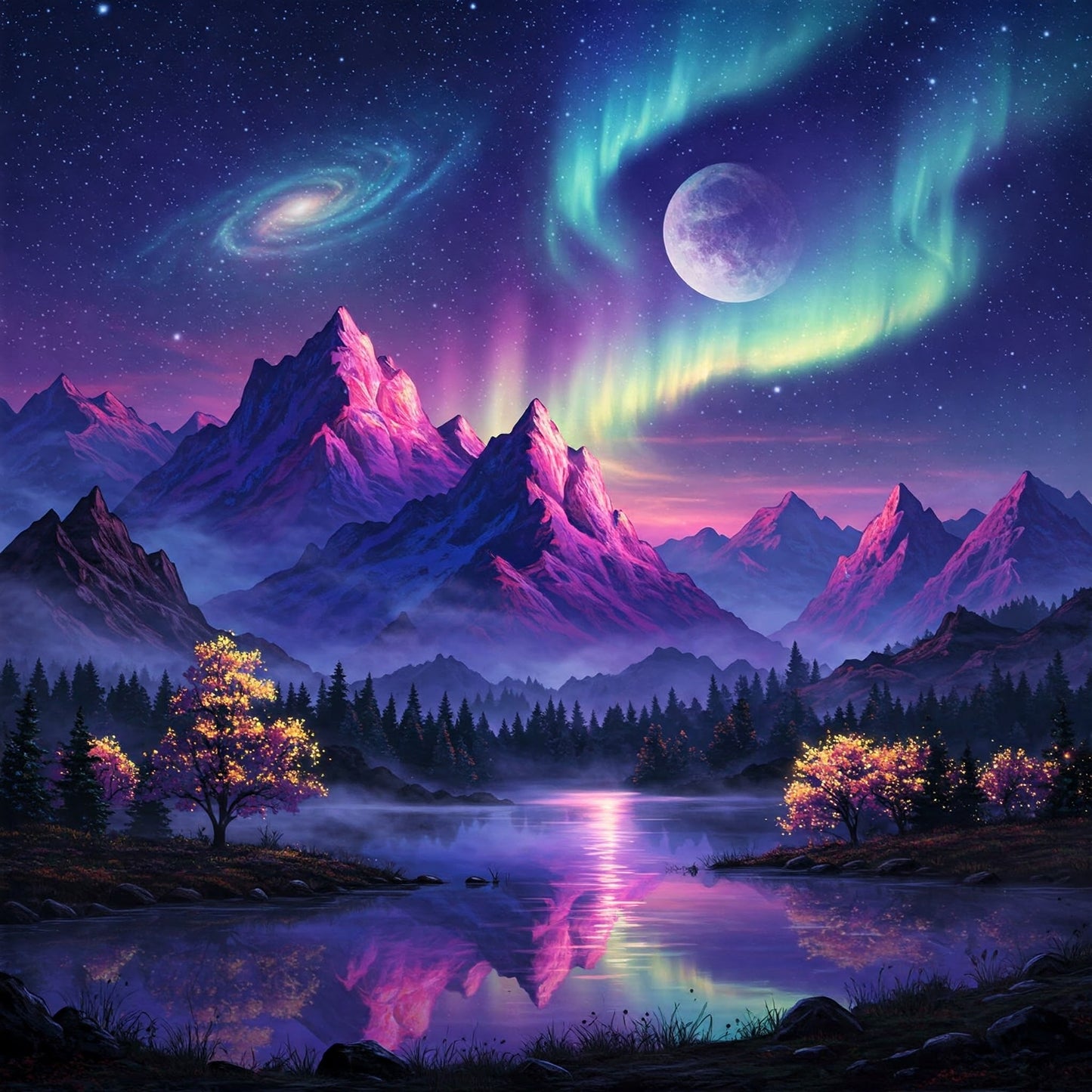 Northern Lights Landscapes Collection of 100