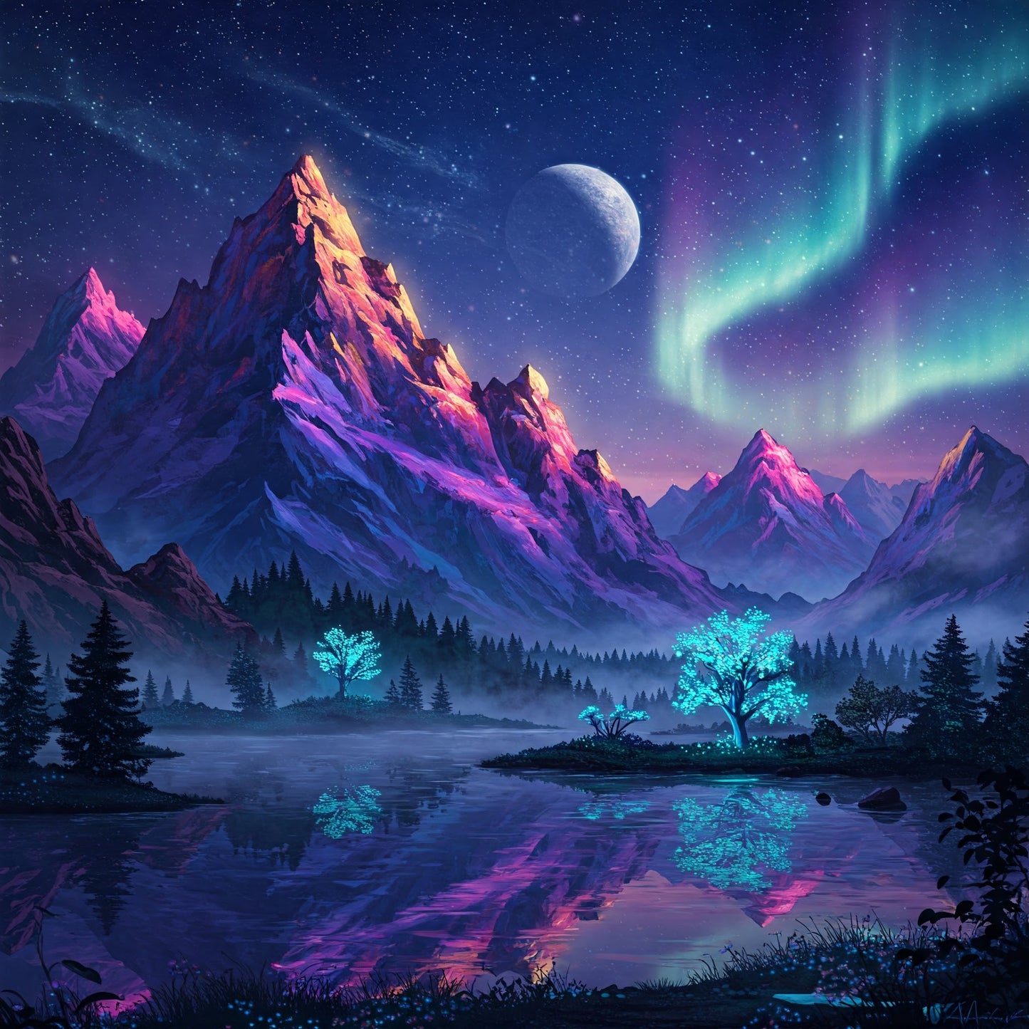 Northern Lights Landscapes Collection of 100