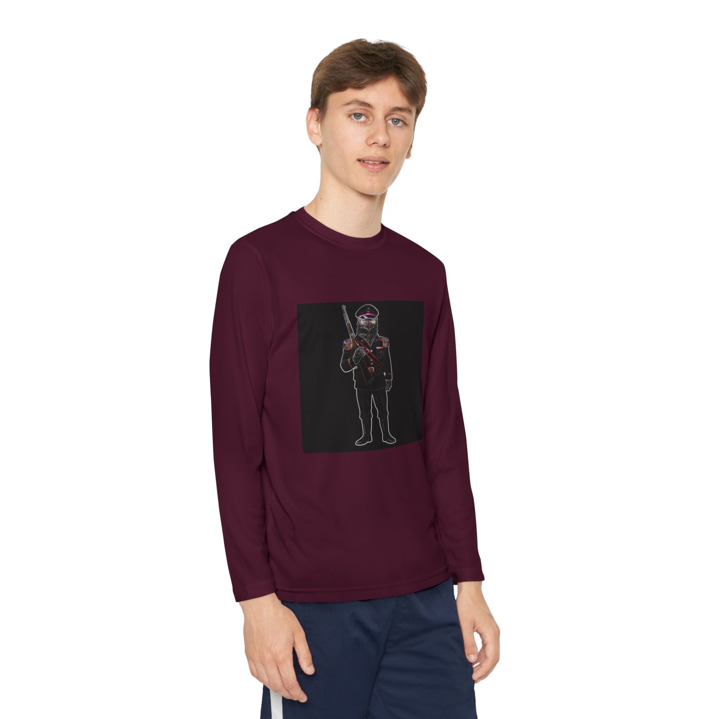Agent Quacks Series Youth Long Sleeve Competitor Tee - General Talon Design