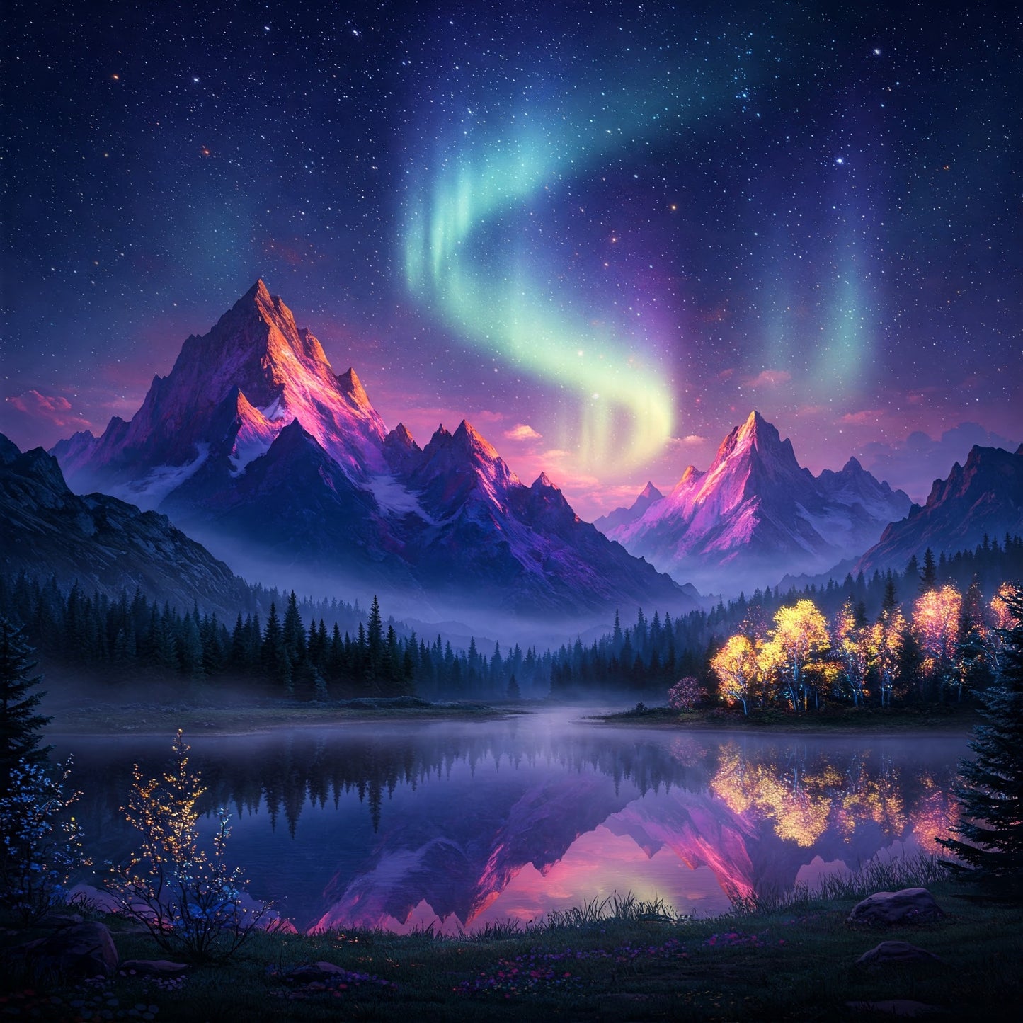 Northern Lights Landscapes Collection of 100