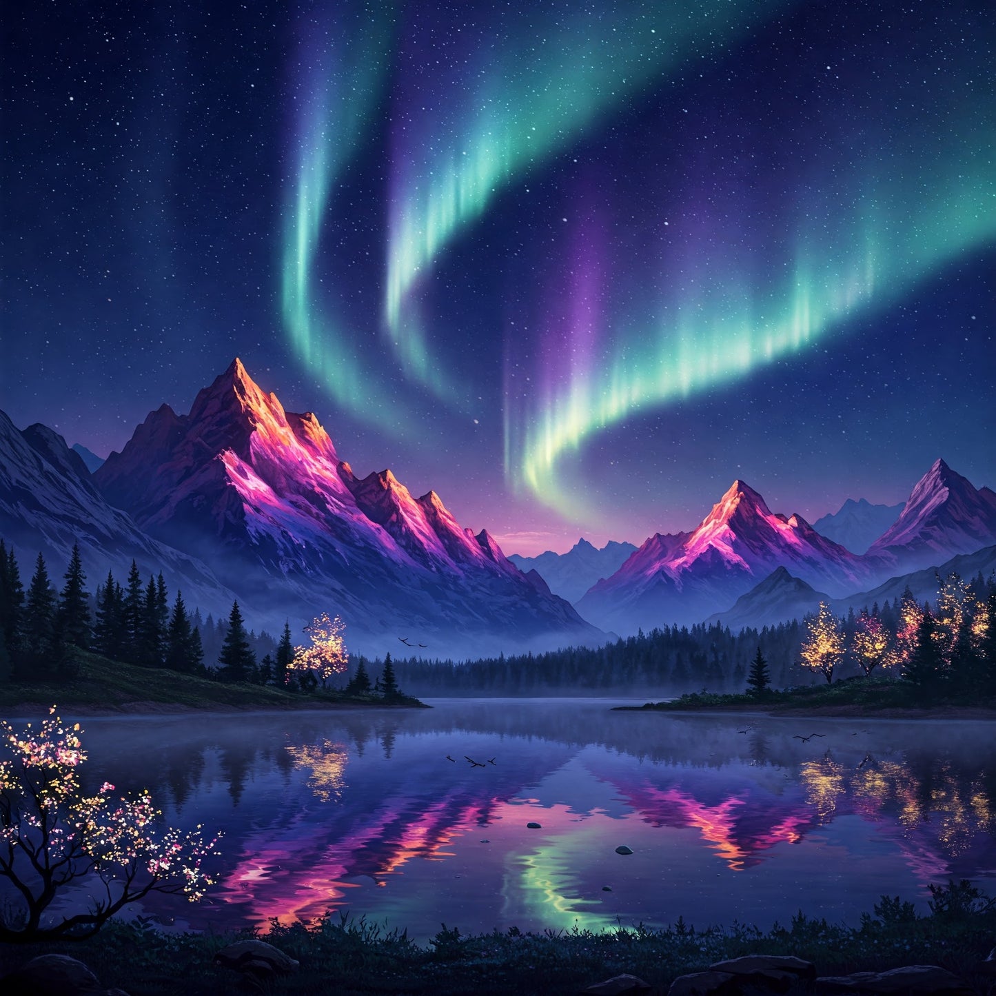 Northern Lights Landscapes Collection of 100