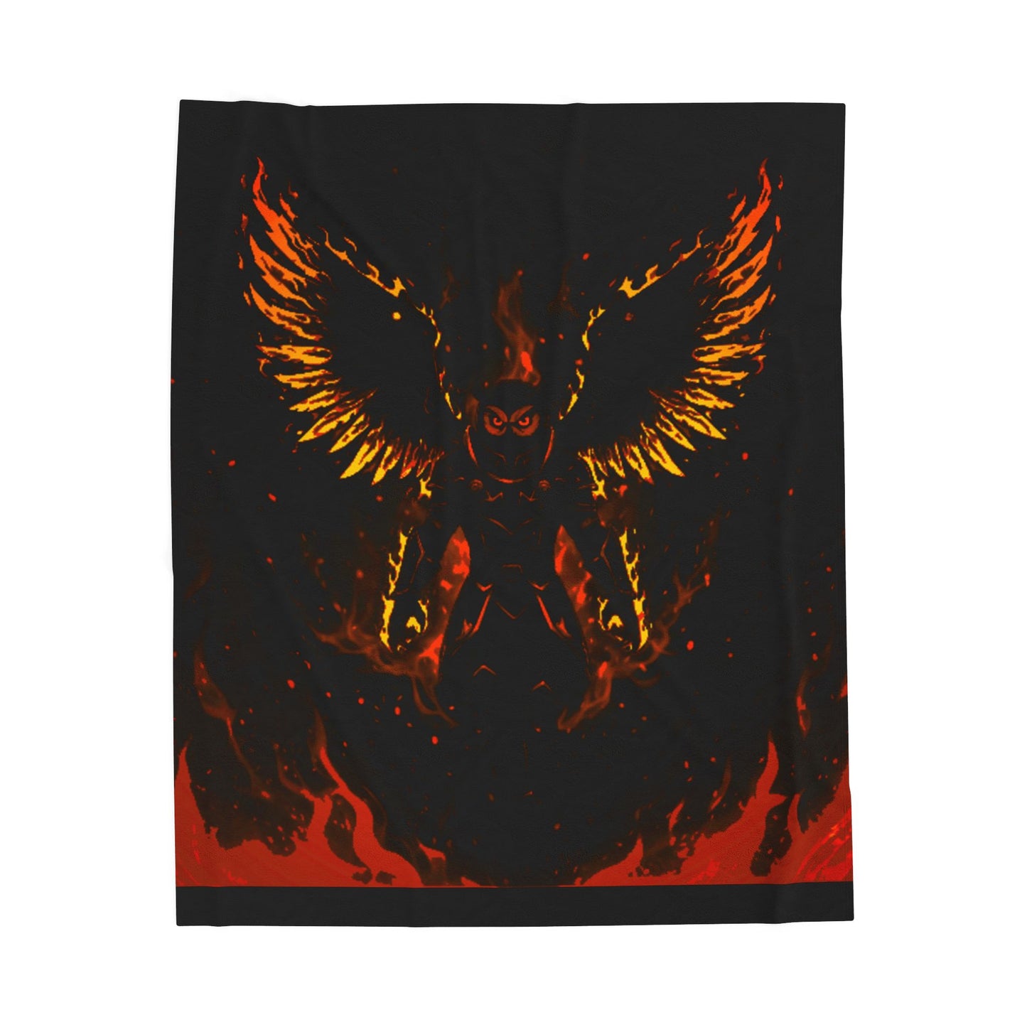 Halloween Agent Quacks Series Velveteen Plush Blanket - Fiery General Onyx Design