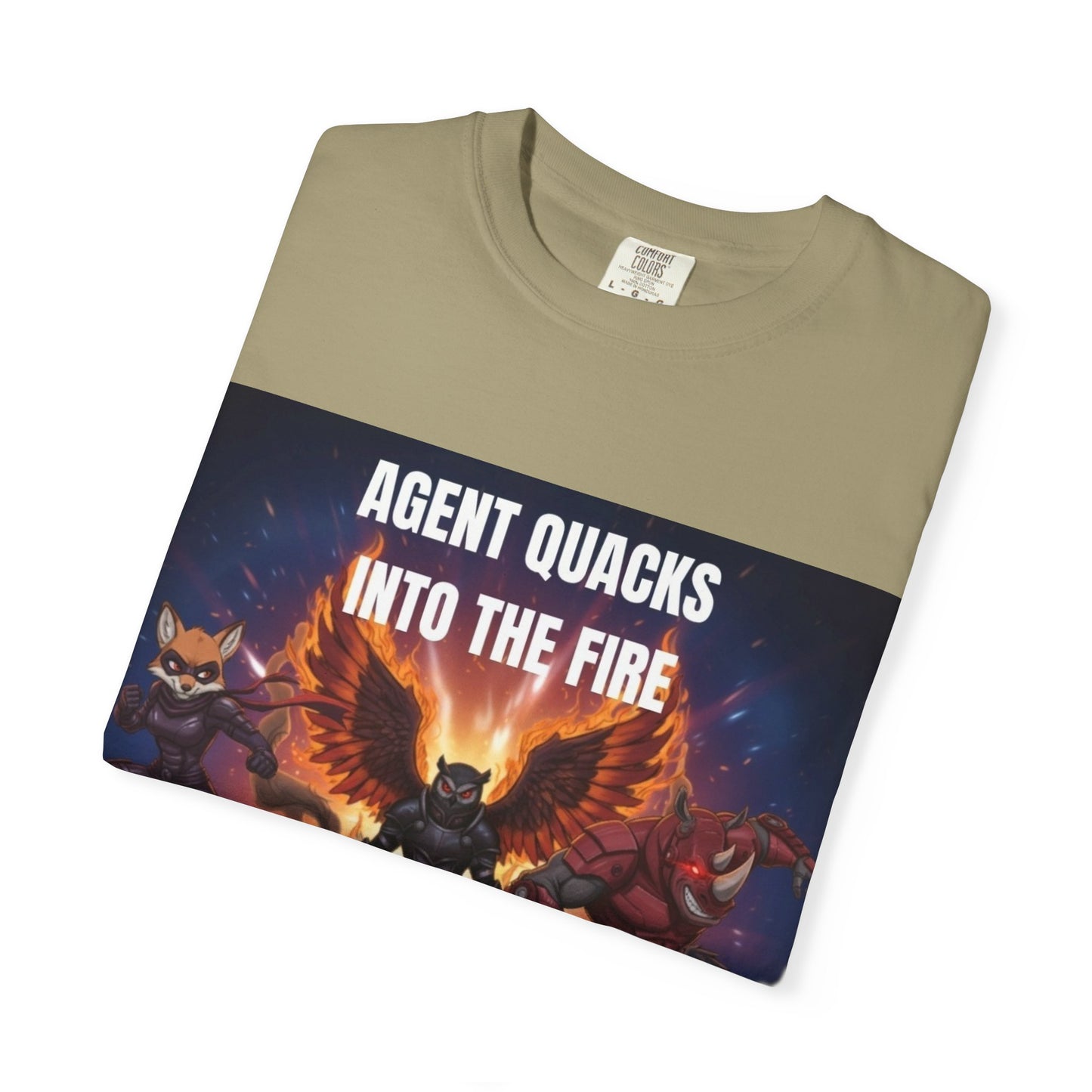 Agent Quacks – Into the Fire | Unisex Garment-Dyed T-Shirt