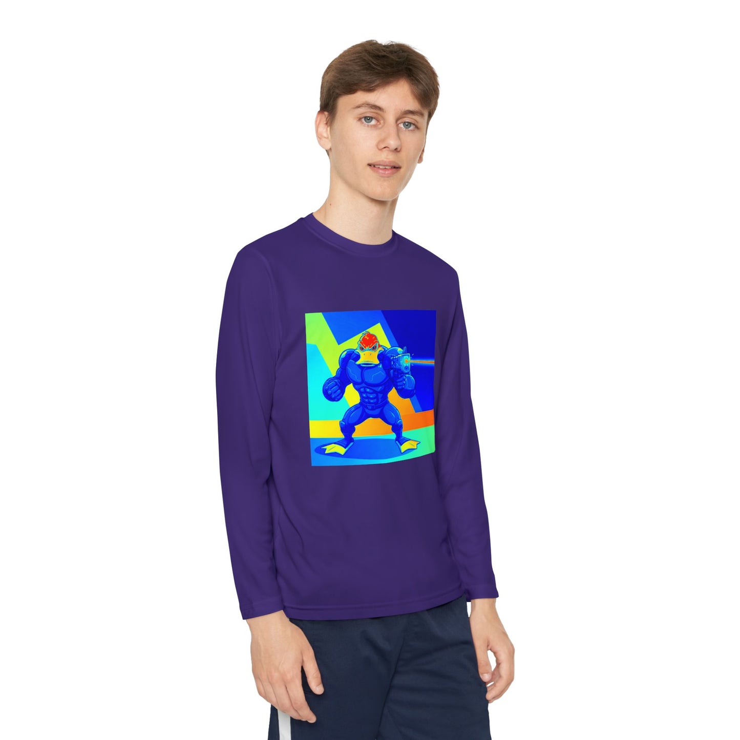 Agent Quacks Series Youth Long Sleeve Competitor Tee - Quacks Design