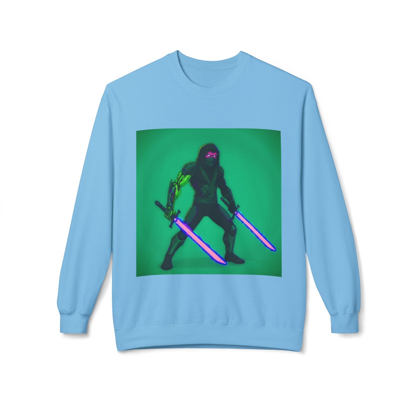 Agent Quacks Series Unisex Midweight Softstyle Fleece Crewneck Sweatshirt - Assassin Xavier Design