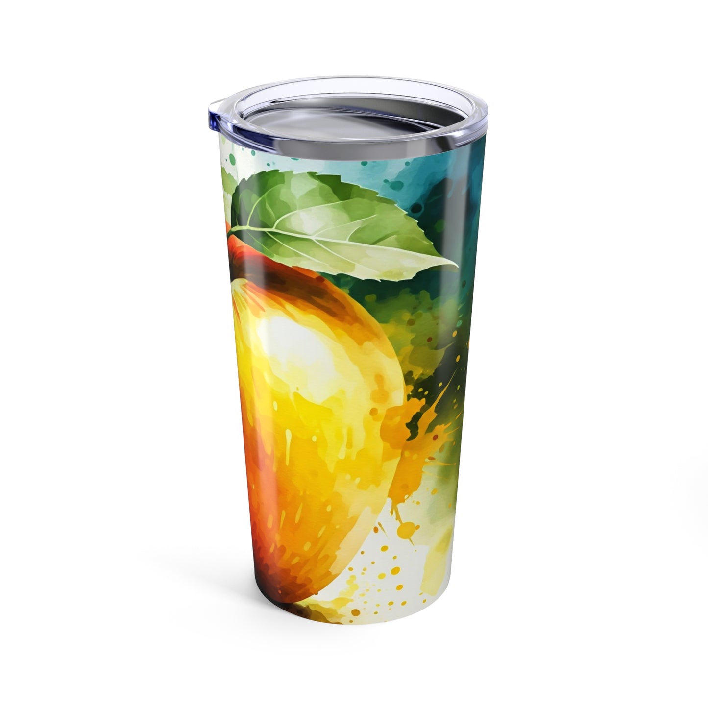 Vibrant Apple Tumbler - 20oz Insulated Cup for Coffee, Tea, Juice, Gift for Nature Lovers, Colorful Reusable Drinkware