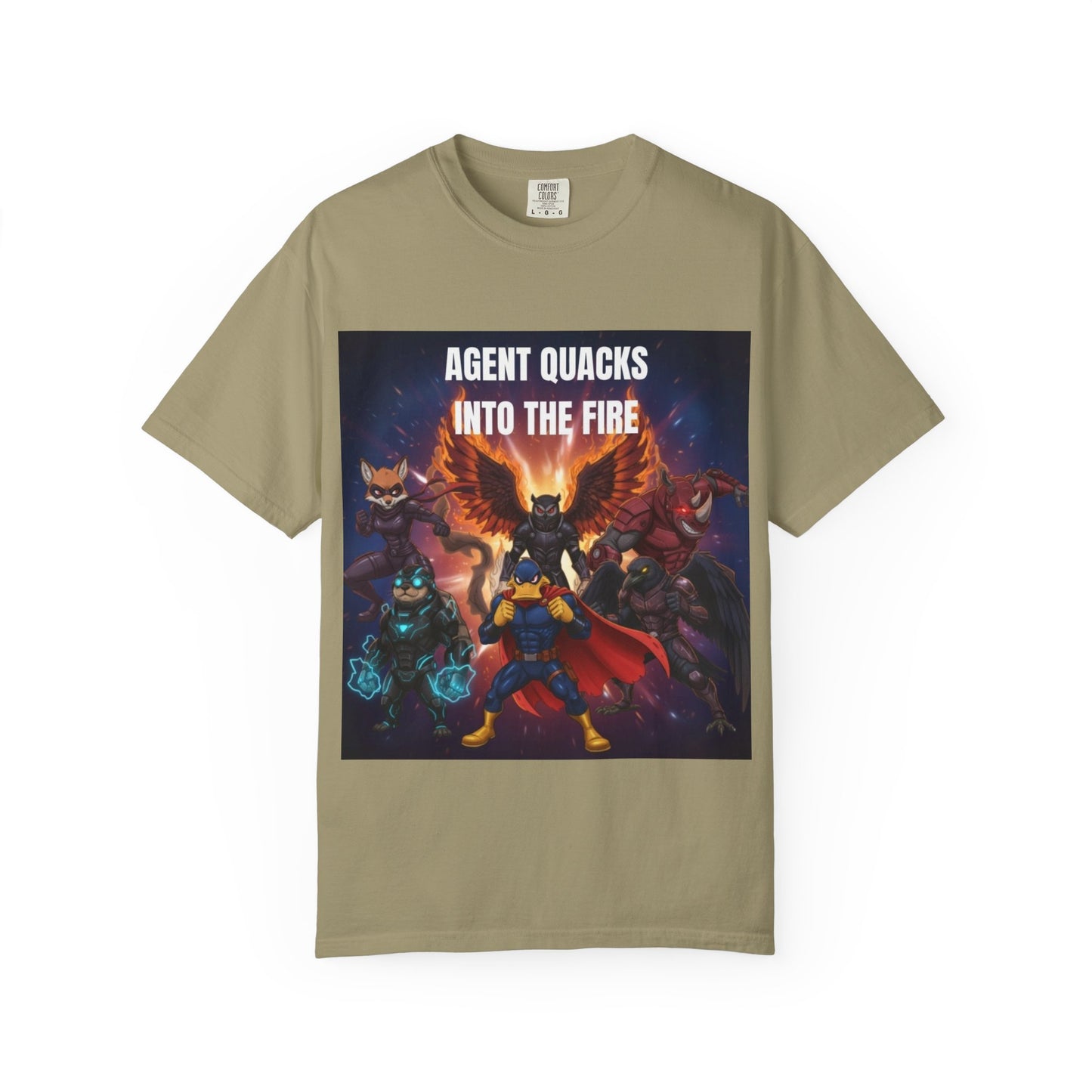 Agent Quacks – Into the Fire | Unisex Garment-Dyed T-Shirt