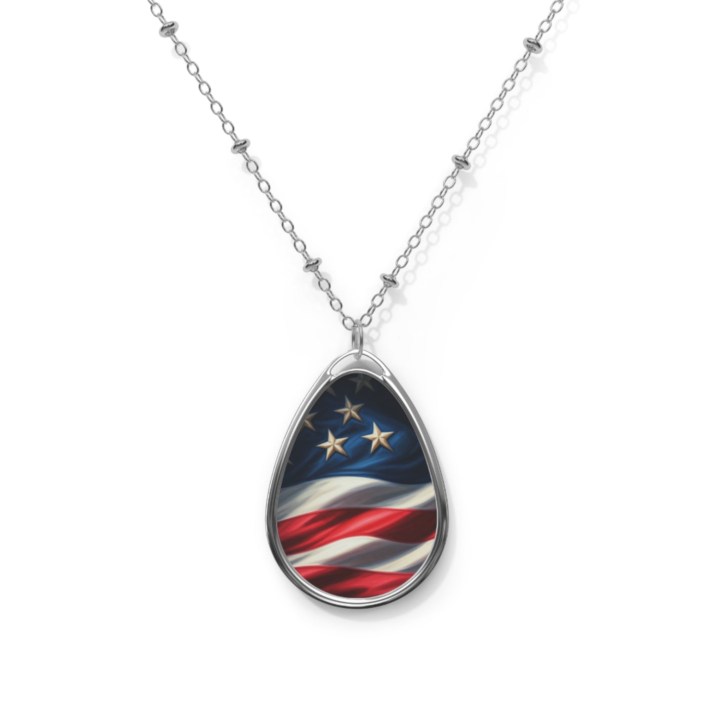 Patriotic Oval Necklace