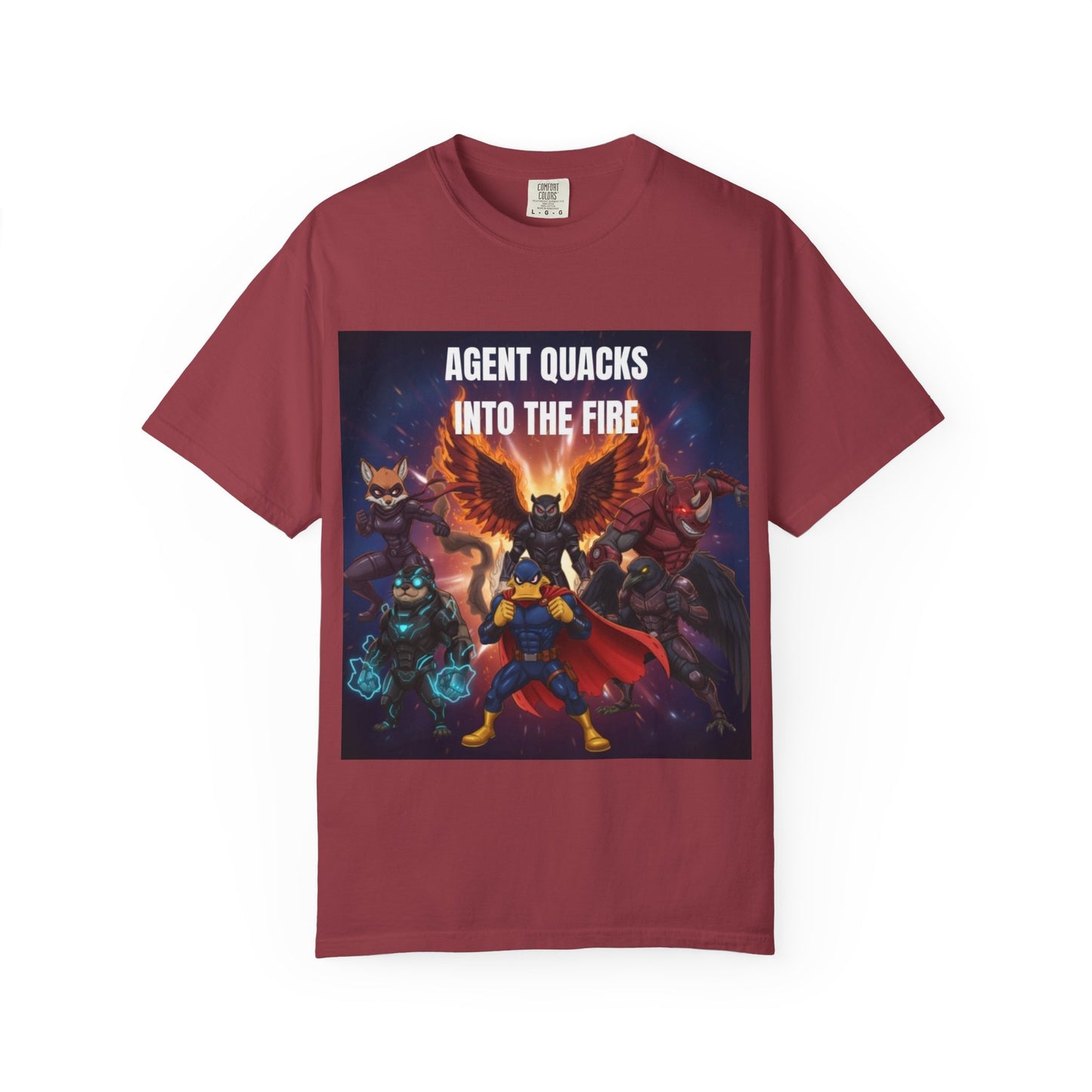 Agent Quacks – Into the Fire | Unisex Garment-Dyed T-Shirt