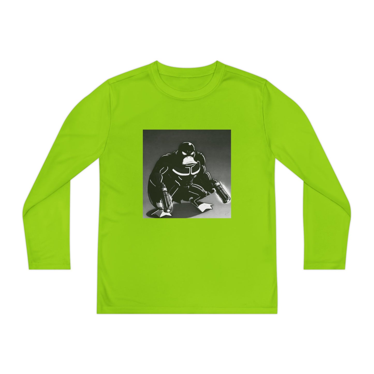 Agent Quacks Series Youth Long Sleeve Competitor Tee - Vigilante Quacks Design