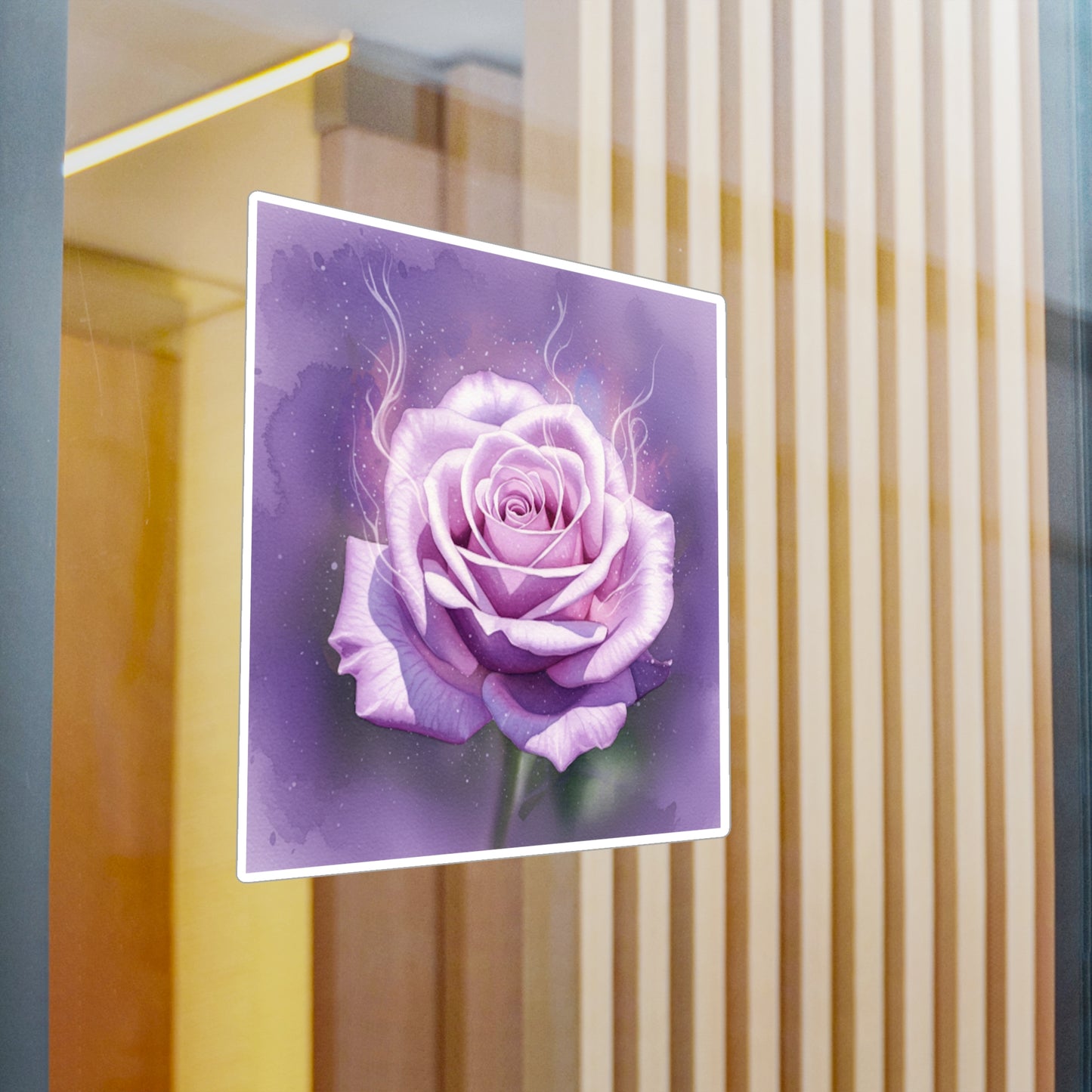 Purple Rose Kiss-Cut Vinyl Decals