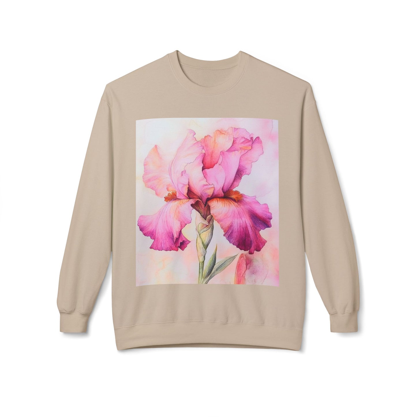 Floral Print Crewneck Sweatshirt, Cozy Sweatshirt, Spring Fashion, Gift for Her, Casual Outfit, Comfortable Fleece