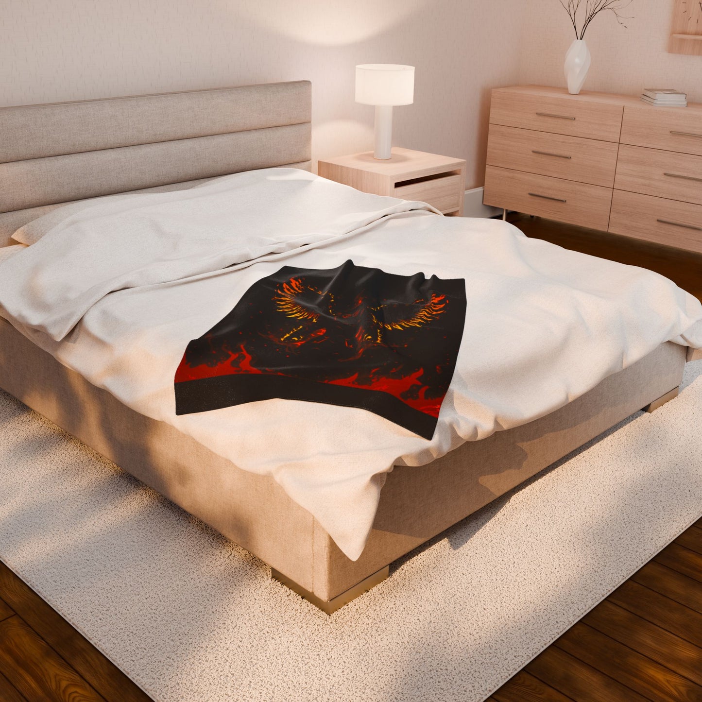 Halloween Agent Quacks Series Velveteen Plush Blanket - Fiery General Onyx Design