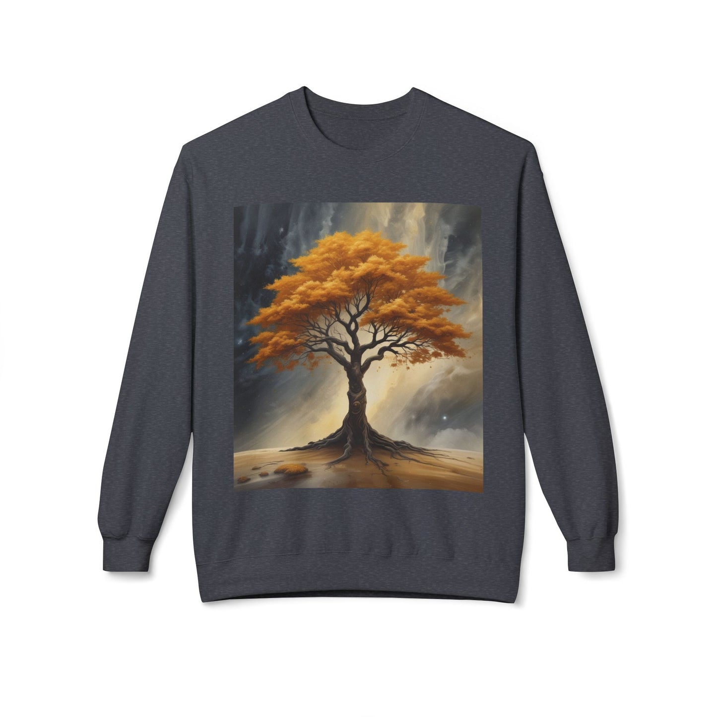 Autumn Tree Sweatshirt, Cozy Fall Apparel, Unisex Crewneck, Nature Lover Gift, Thanksgiving Outfit, Artistic Fleece Sweatshirt