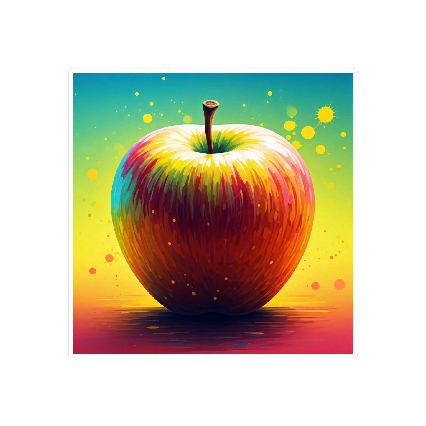 Vibrant Apple Kiss-Cut Vinyl Decals
