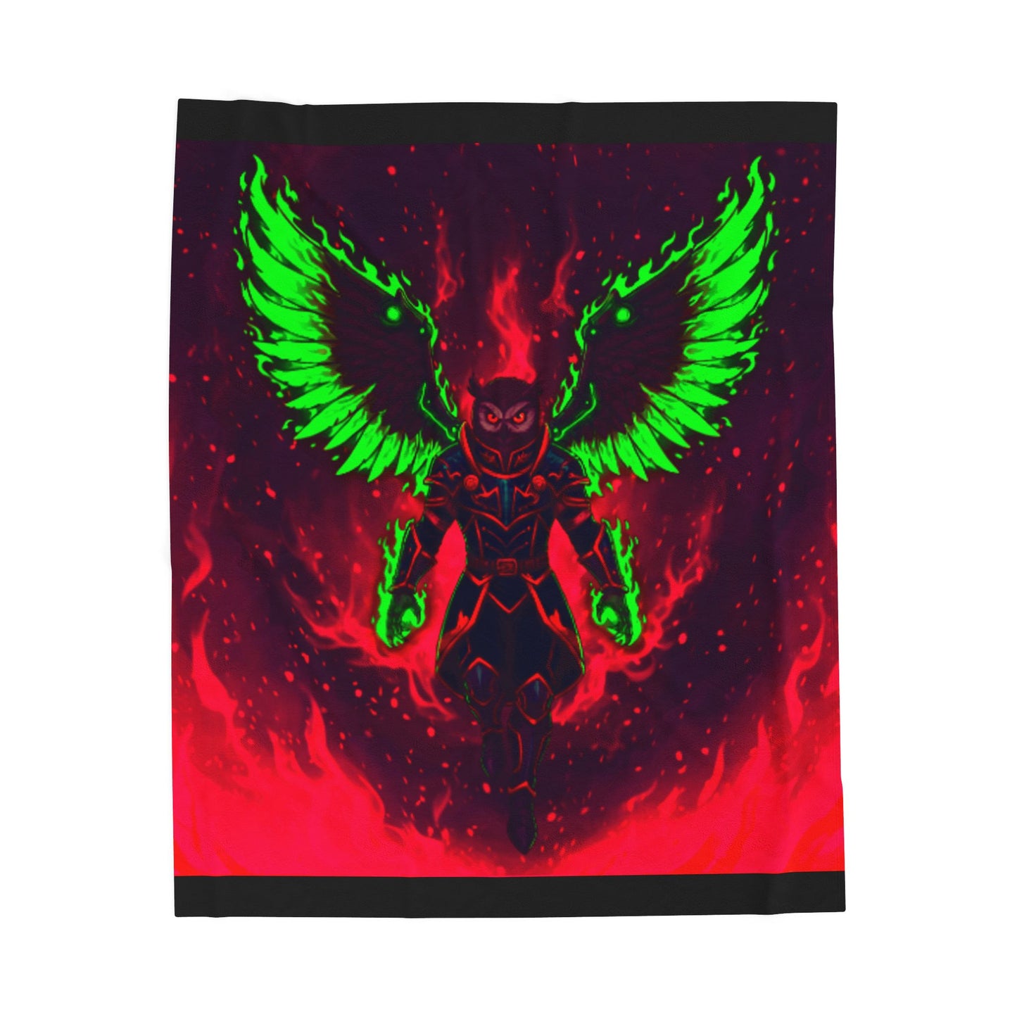 Halloween Agent Quacks Series Velveteen Plush Blanket - Fiery General Onyx Design
