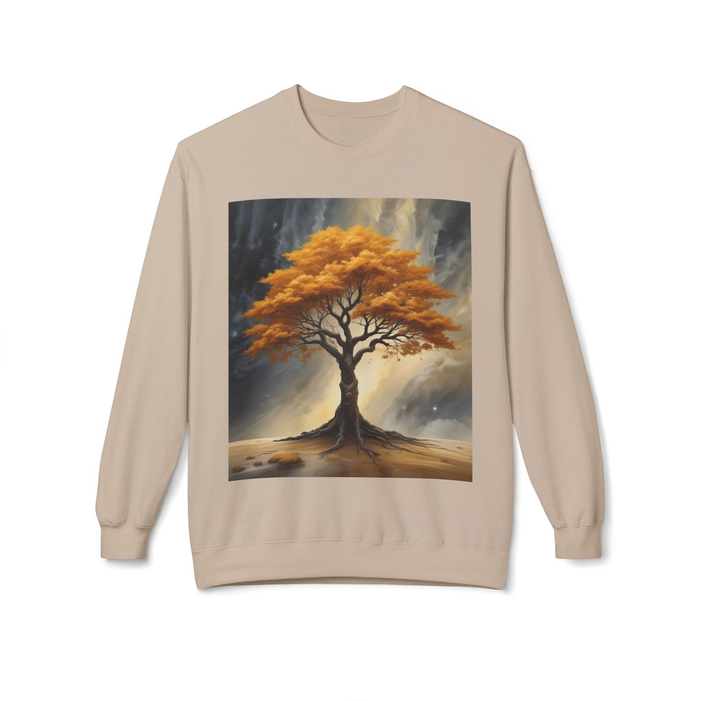 Autumn Tree Sweatshirt, Cozy Fall Apparel, Unisex Crewneck, Nature Lover Gift, Thanksgiving Outfit, Artistic Fleece Sweatshirt